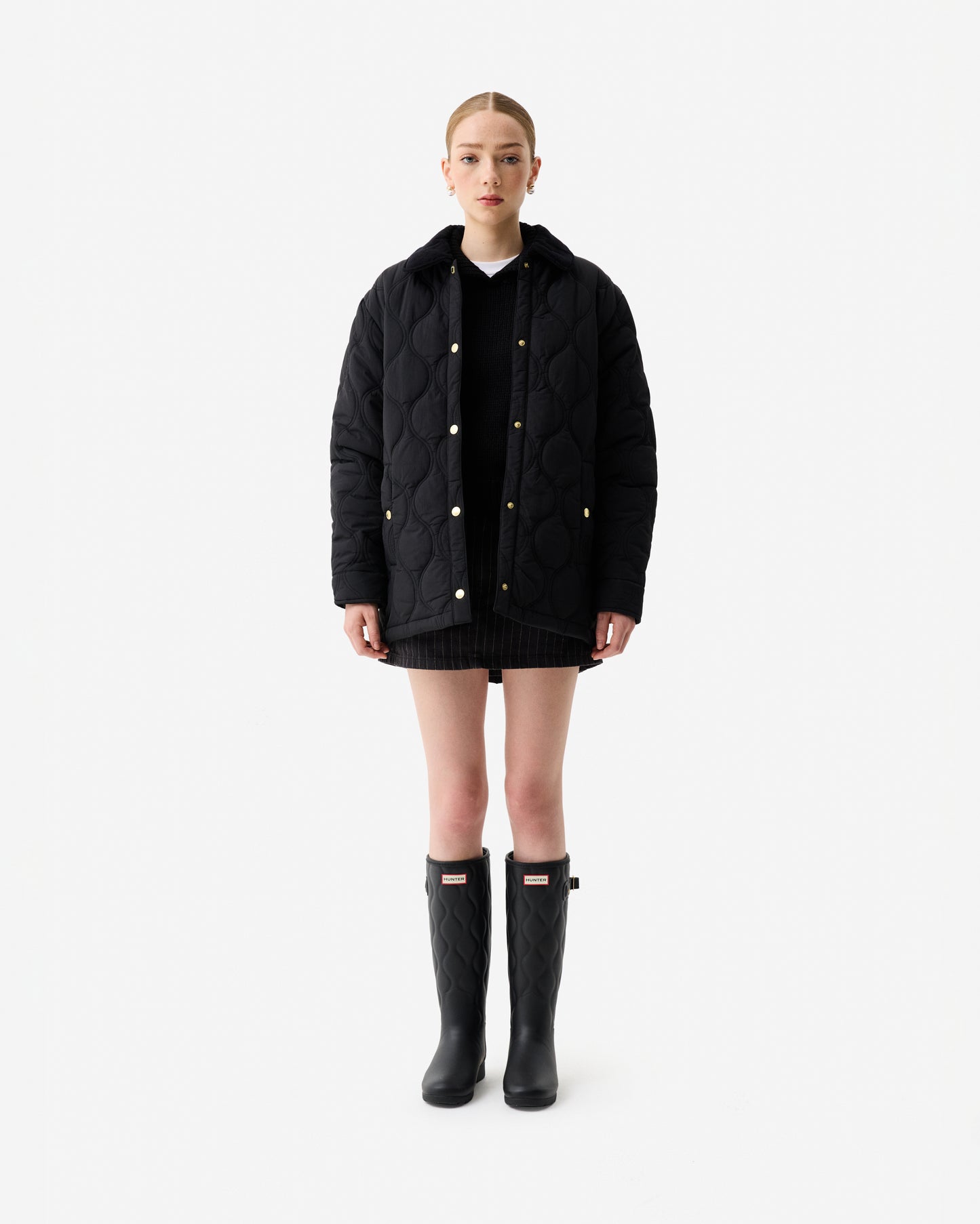 Hunter Witton Womens Quilted Jacket - Black