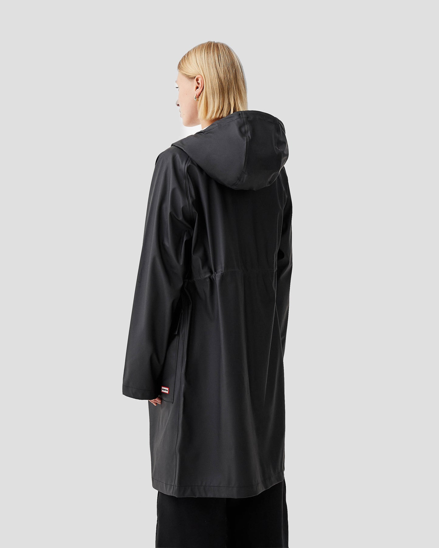 Hunter Janna Womens PU Coated Parka - Black