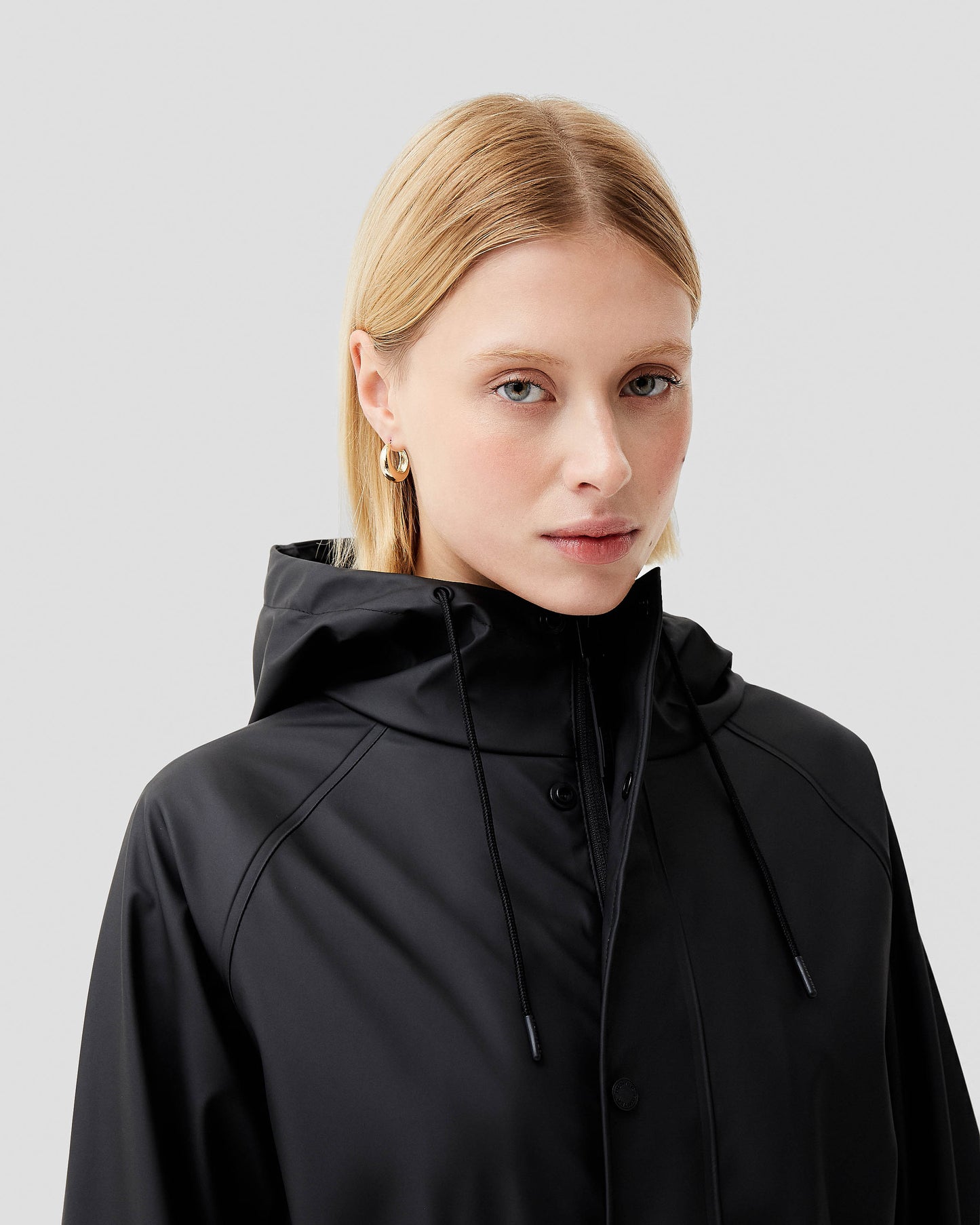 Hunter Janna Womens PU Coated Parka - Black