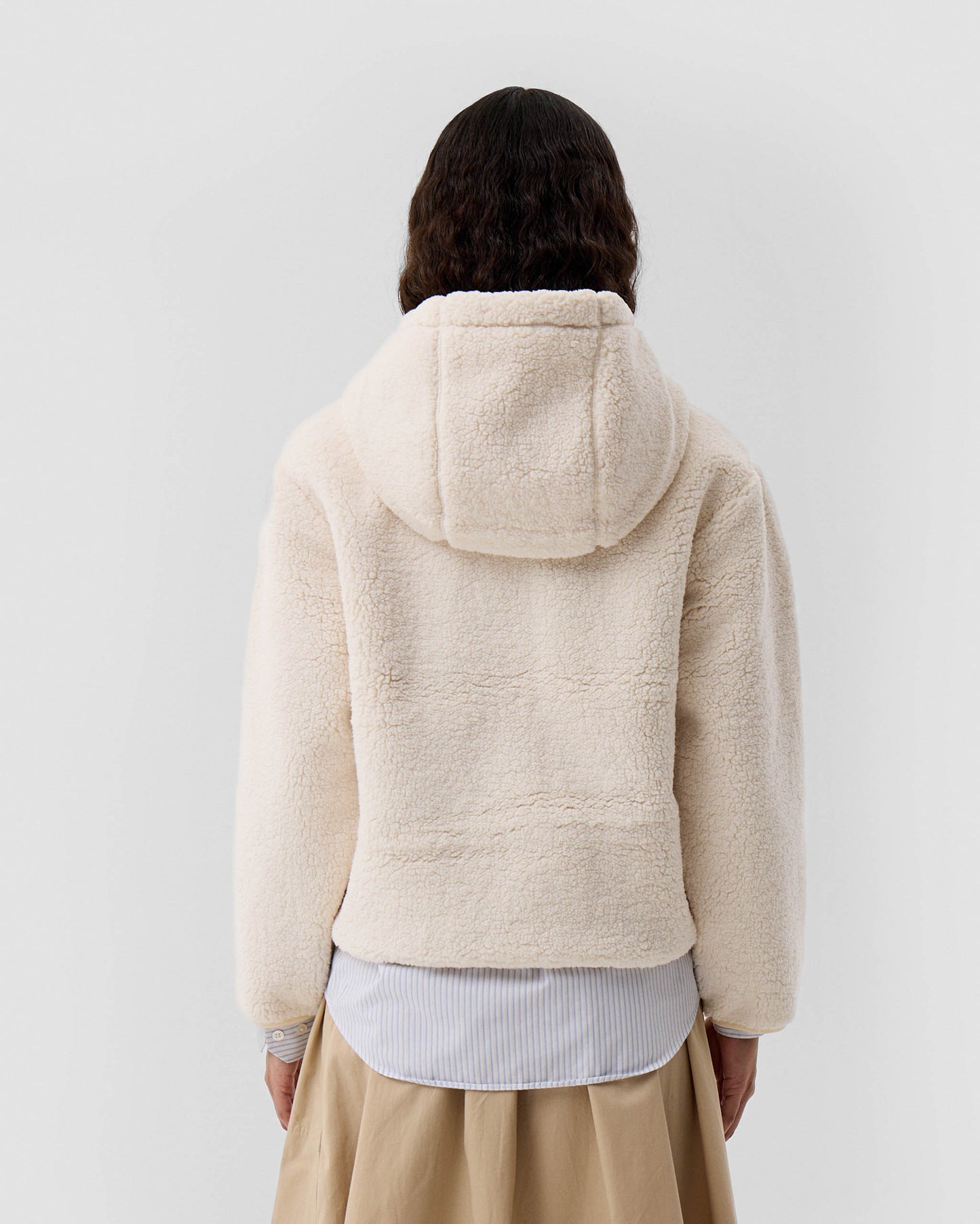 Hunter Bonelle Womens Borg Fleece Jacket - Antique White