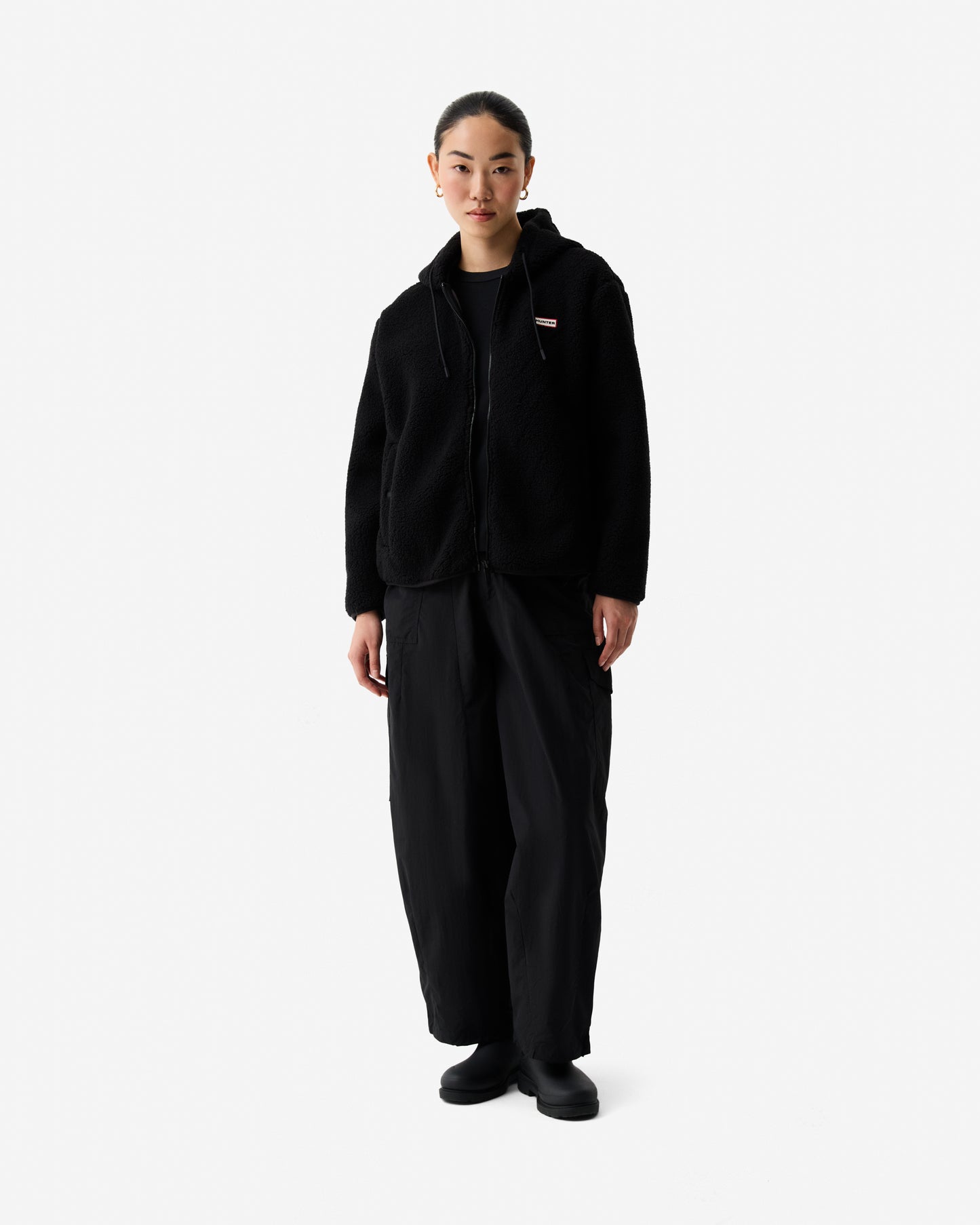 Hunter Bonelle Womens Borg Fleece Jacket - Black