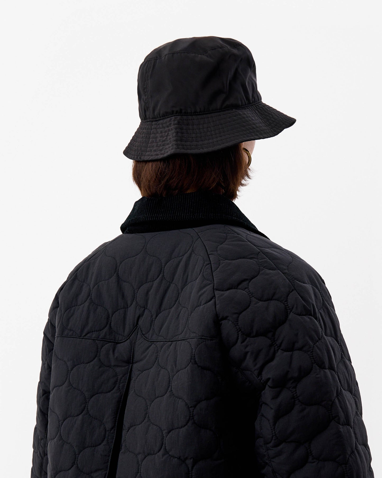 Hunter Fionn Womens Long Quilted Jacket - Black
