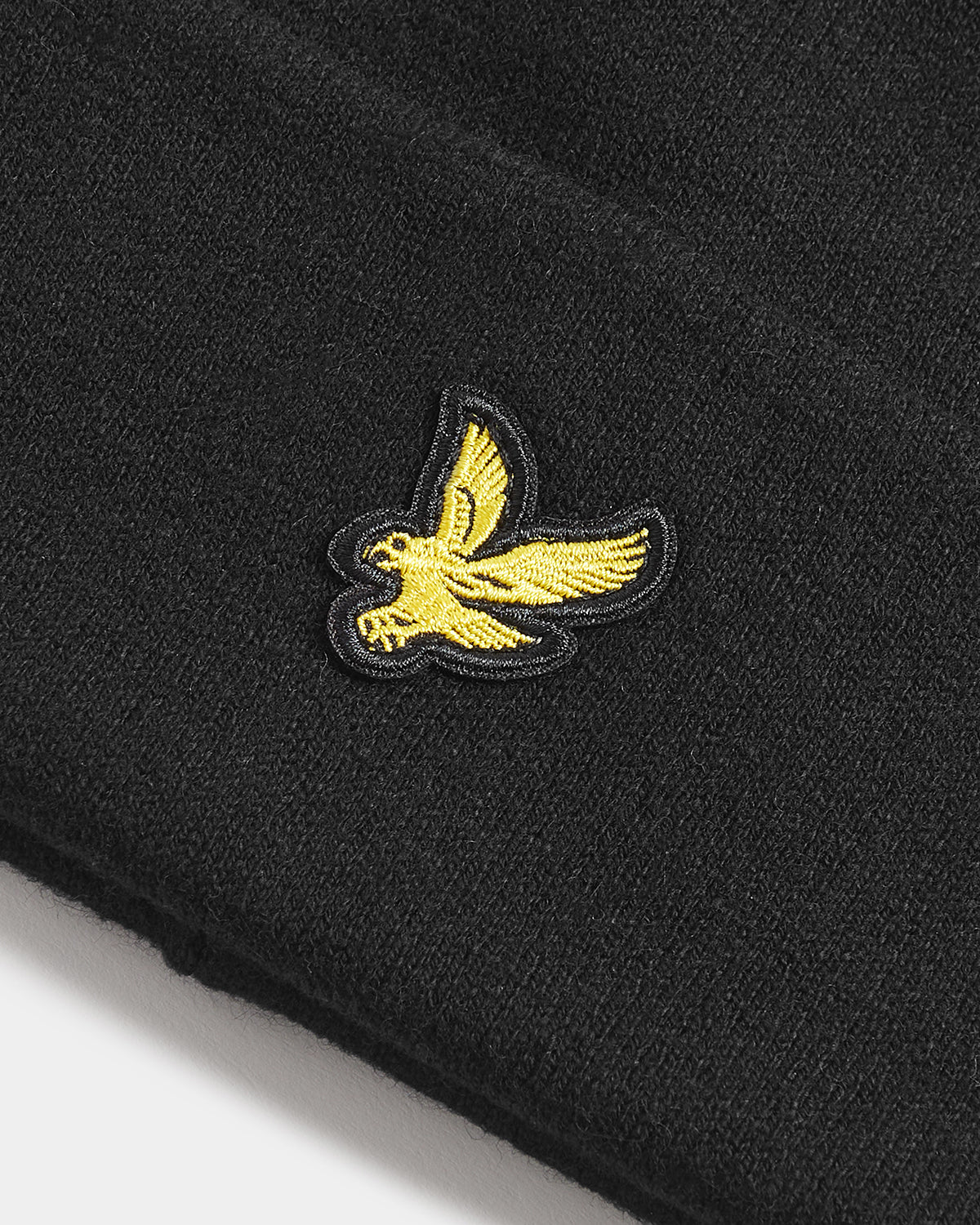 Lyle & Scott Cotton Merino Beanie - Z865 Jet Black