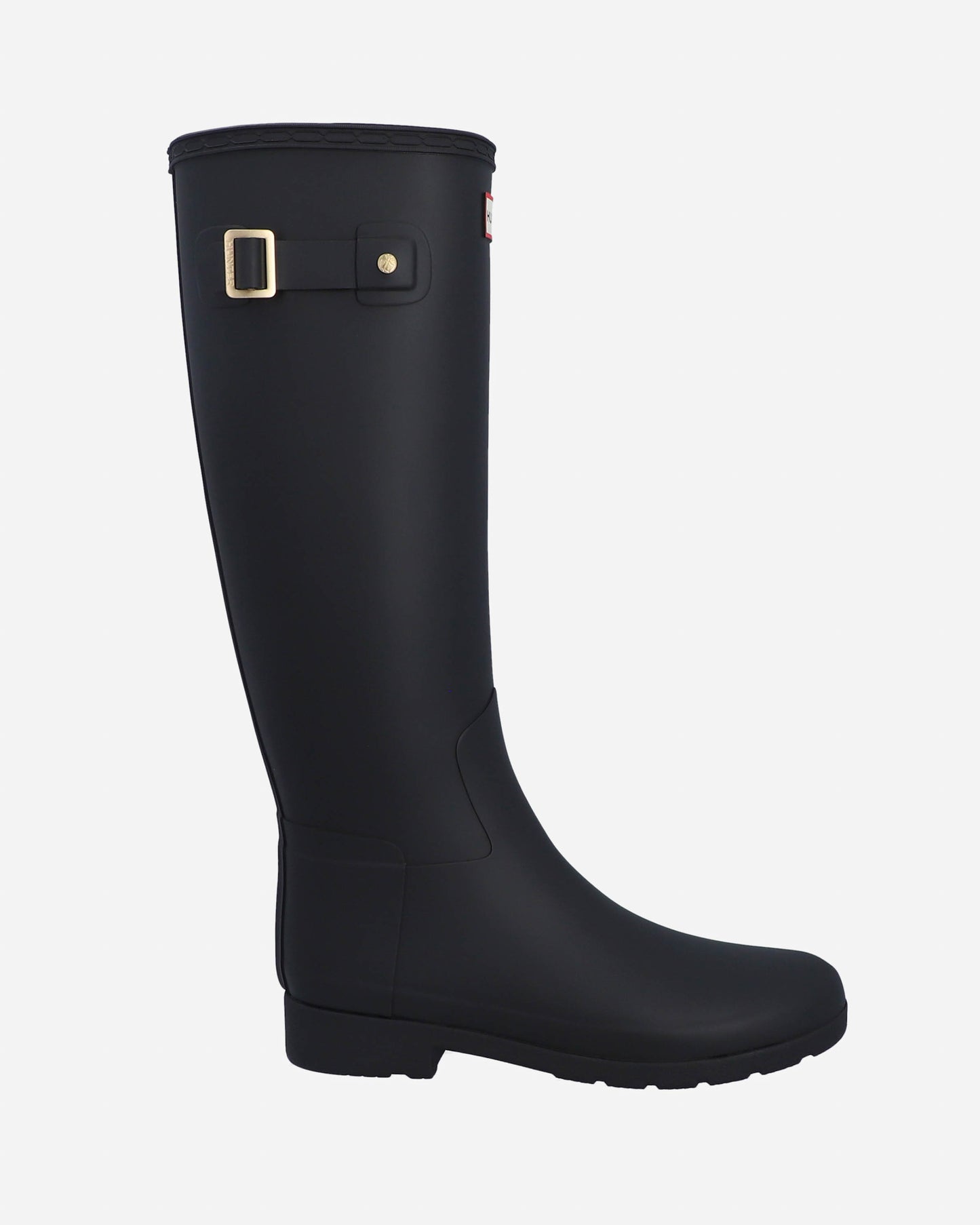 Hunter Womens Refined Gold Trim Tall Boot - Black