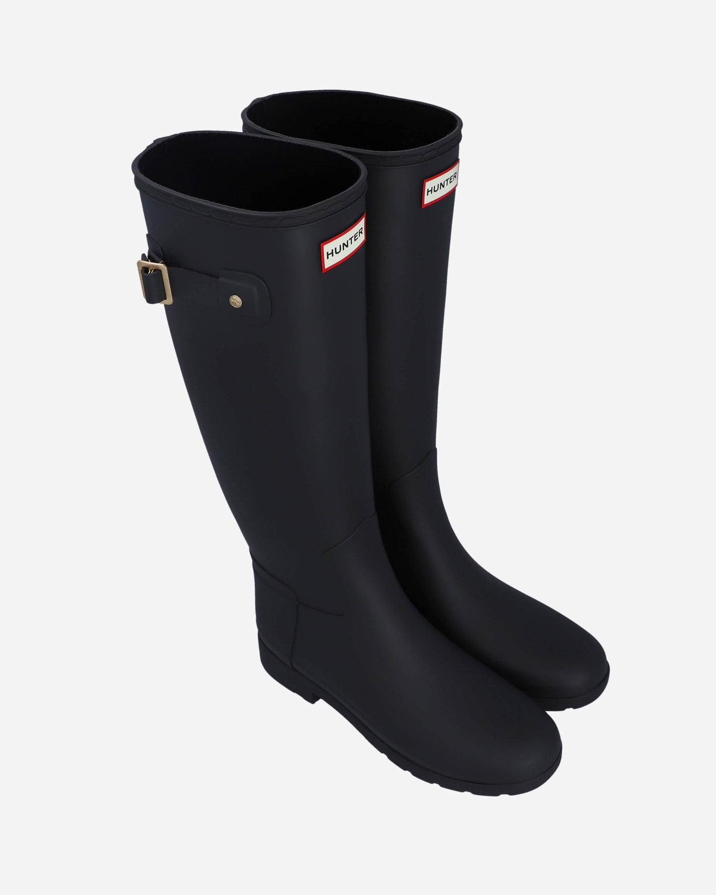 Hunter Womens Refined Gold Trim Tall Boot - Black