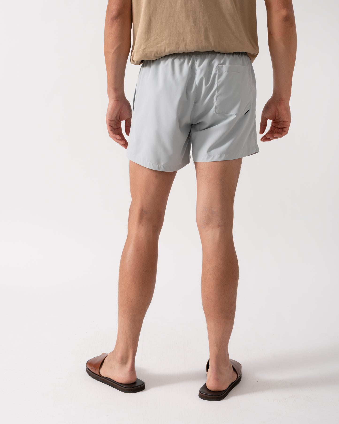 HUGO ABAS Mens Logo-Print Swim Shorts in Quick-Dry Fabric