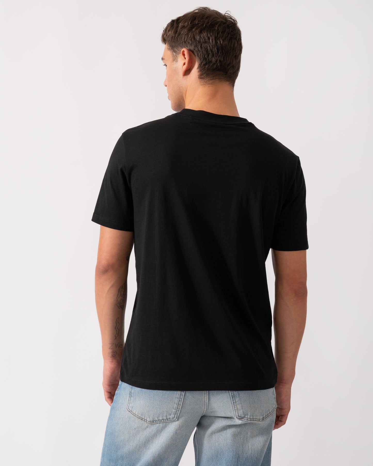 HUGO Dapusi Mens Logo Print T-Shirt - Black 002