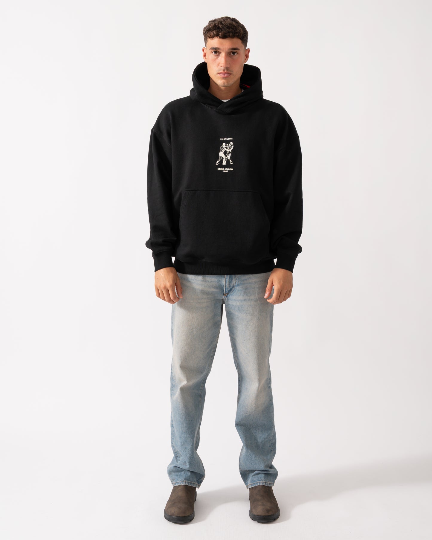 HUGO Duwrestie Mens Pullover Hoodie - Black 001