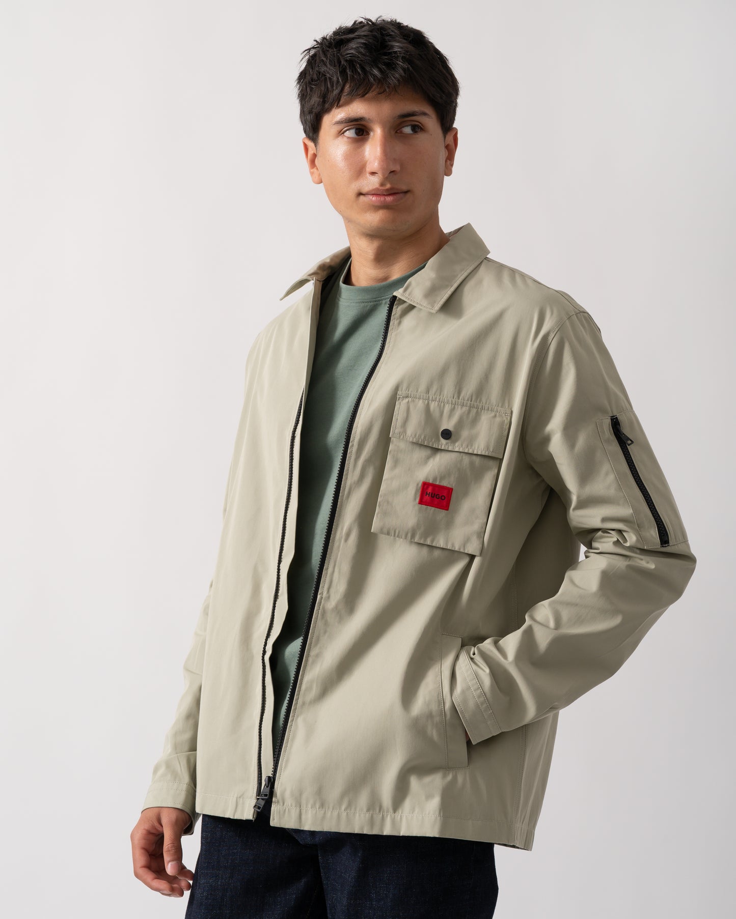 HUGO Emmond Mens Zip Overshirt