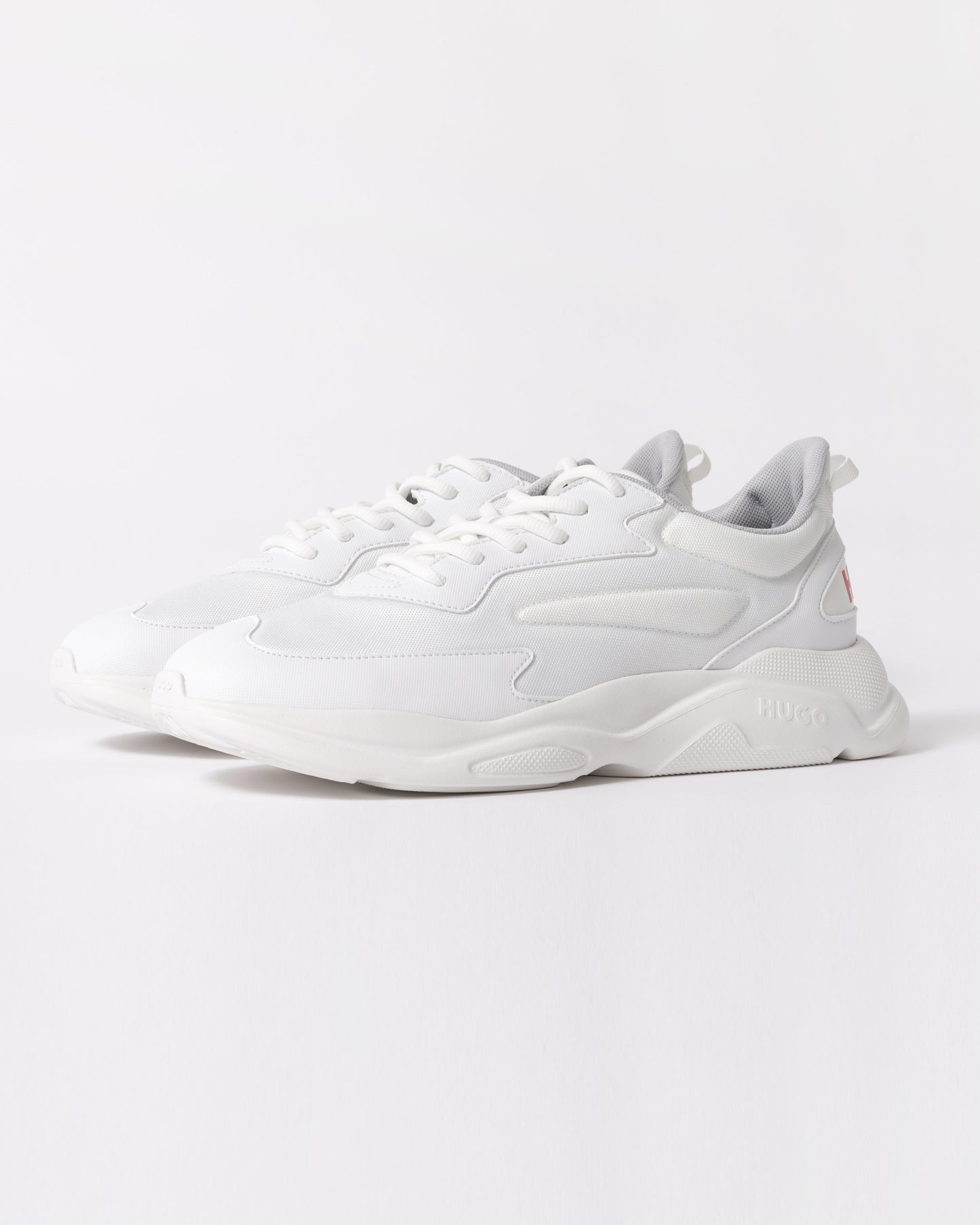 HUGO Leon_Runn_cvpu_N Mens Trainers - Open White 116