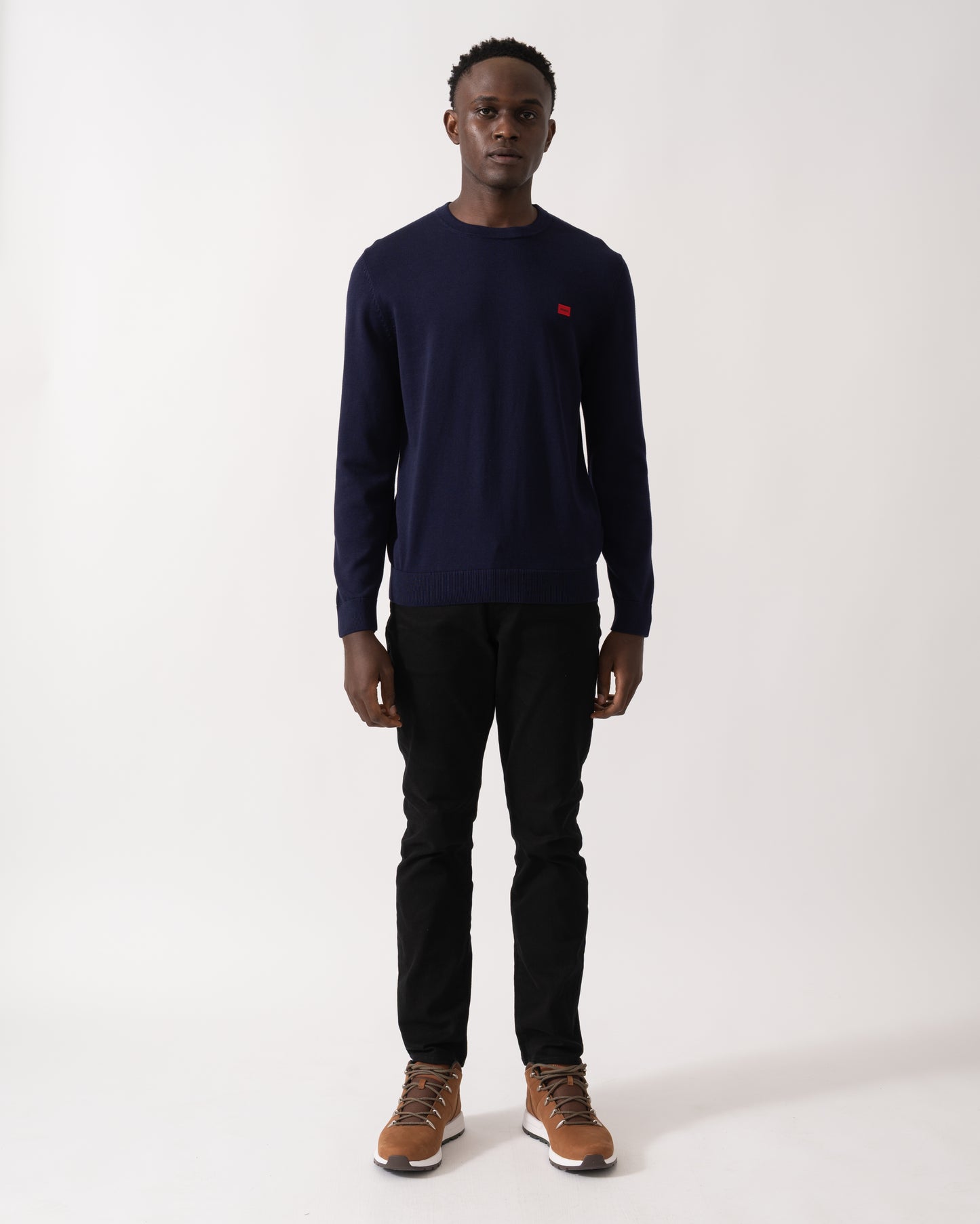 HUGO San Cassius Mens Crew Neck Sweater - Navy 418