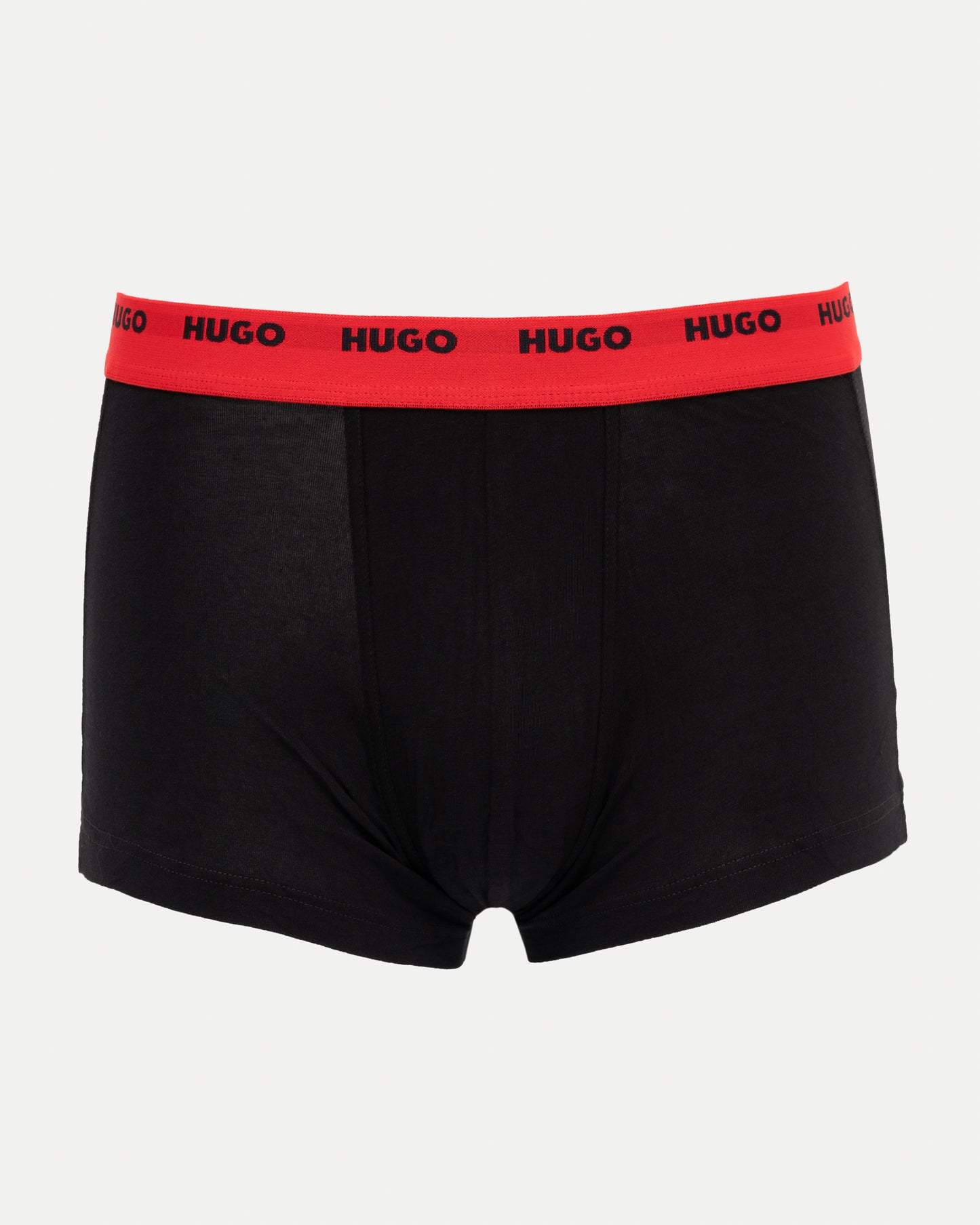 HUGO 5-Pack Mens Stretch-Cotton Trunks with Logo Waistbands - Black 003