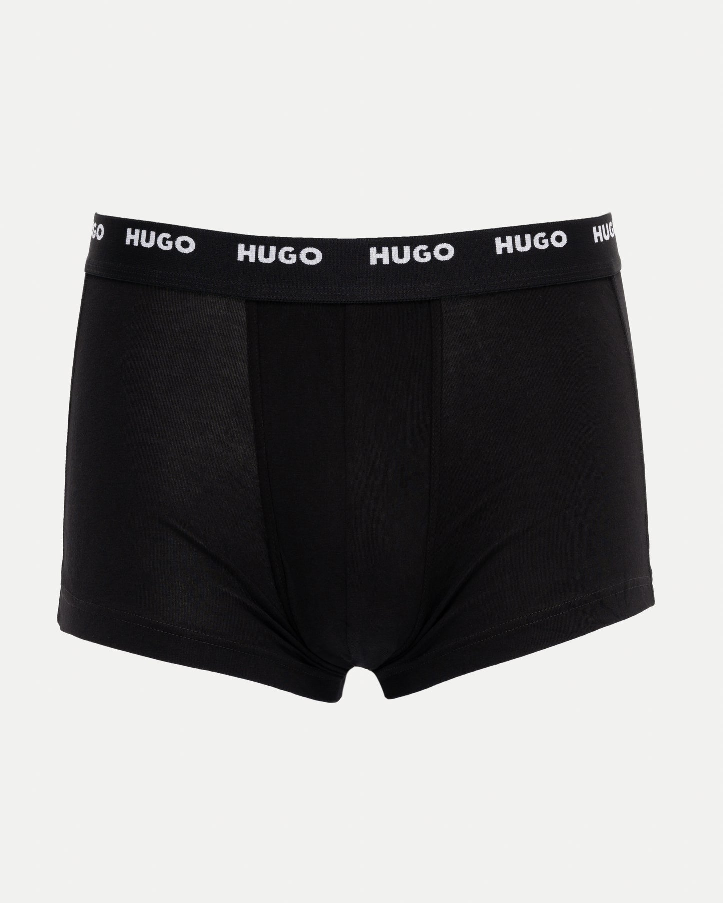 HUGO 5-Pack Mens Stretch-Cotton Trunks with Logo Waistbands - Black 003