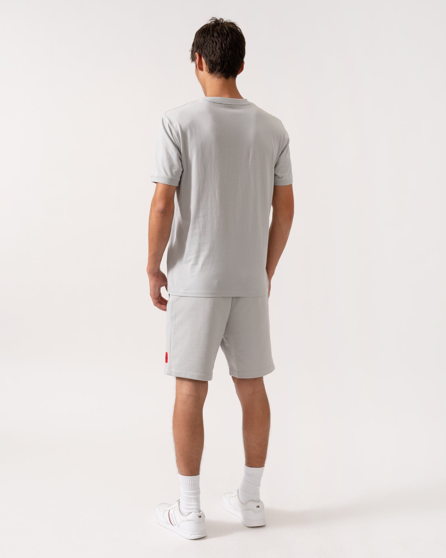 HUGO Diragolino212 Label Logo Mens T-Shirt - Light/Pastel Grey 050