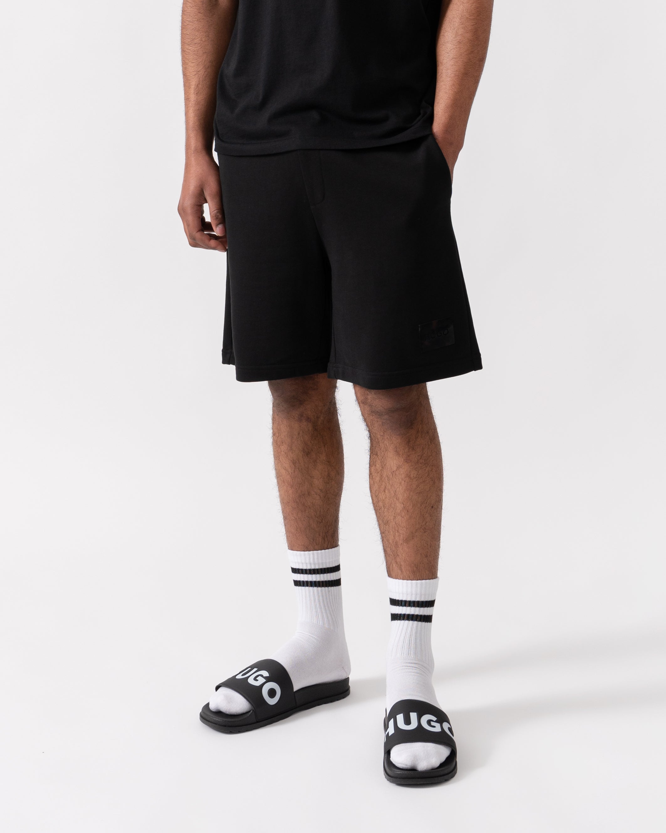 HUGO Darix Mens Jogger Shorts - Black 001 – CHO