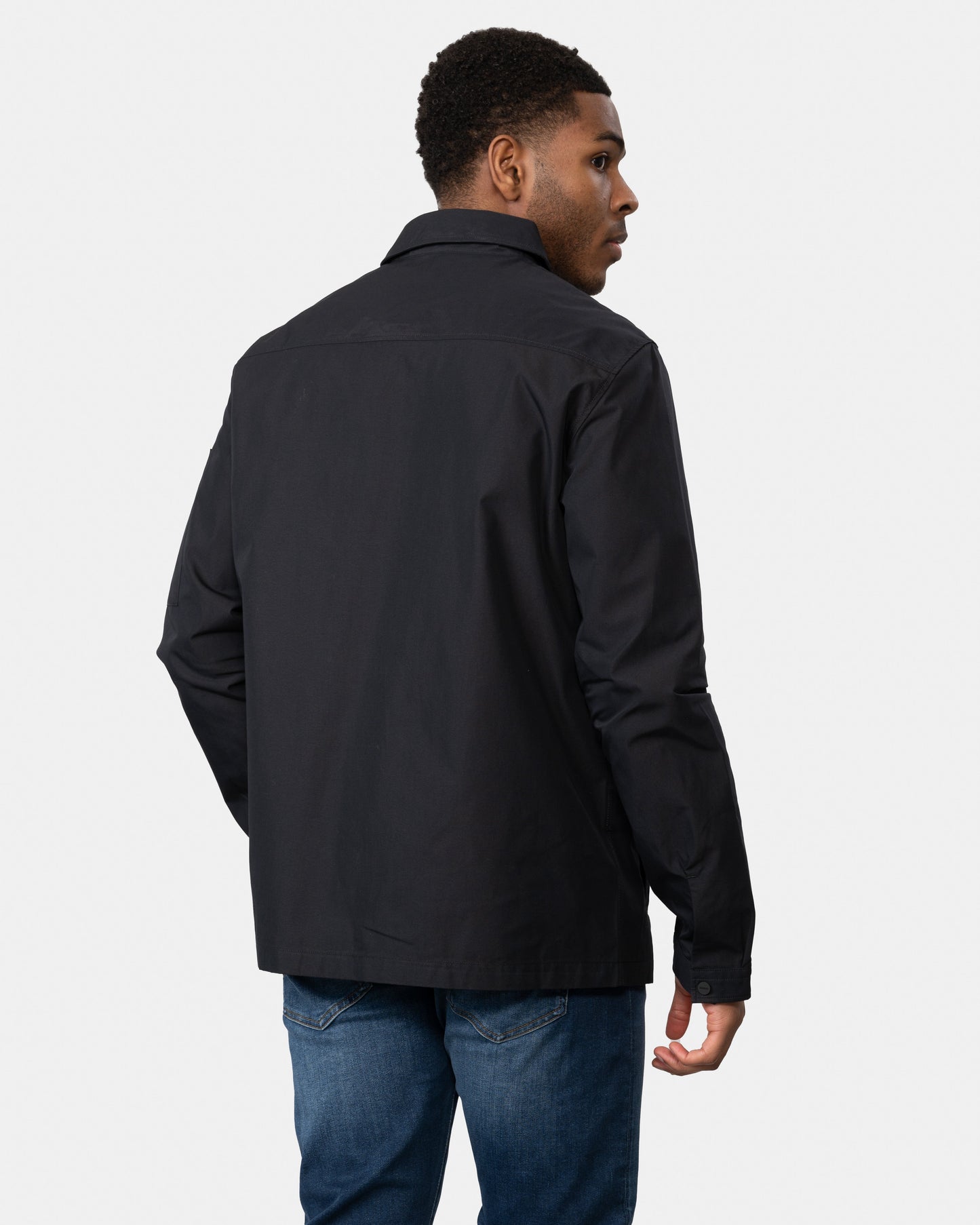 HUGO Emmond Mens Zip Overshirt - Black 001