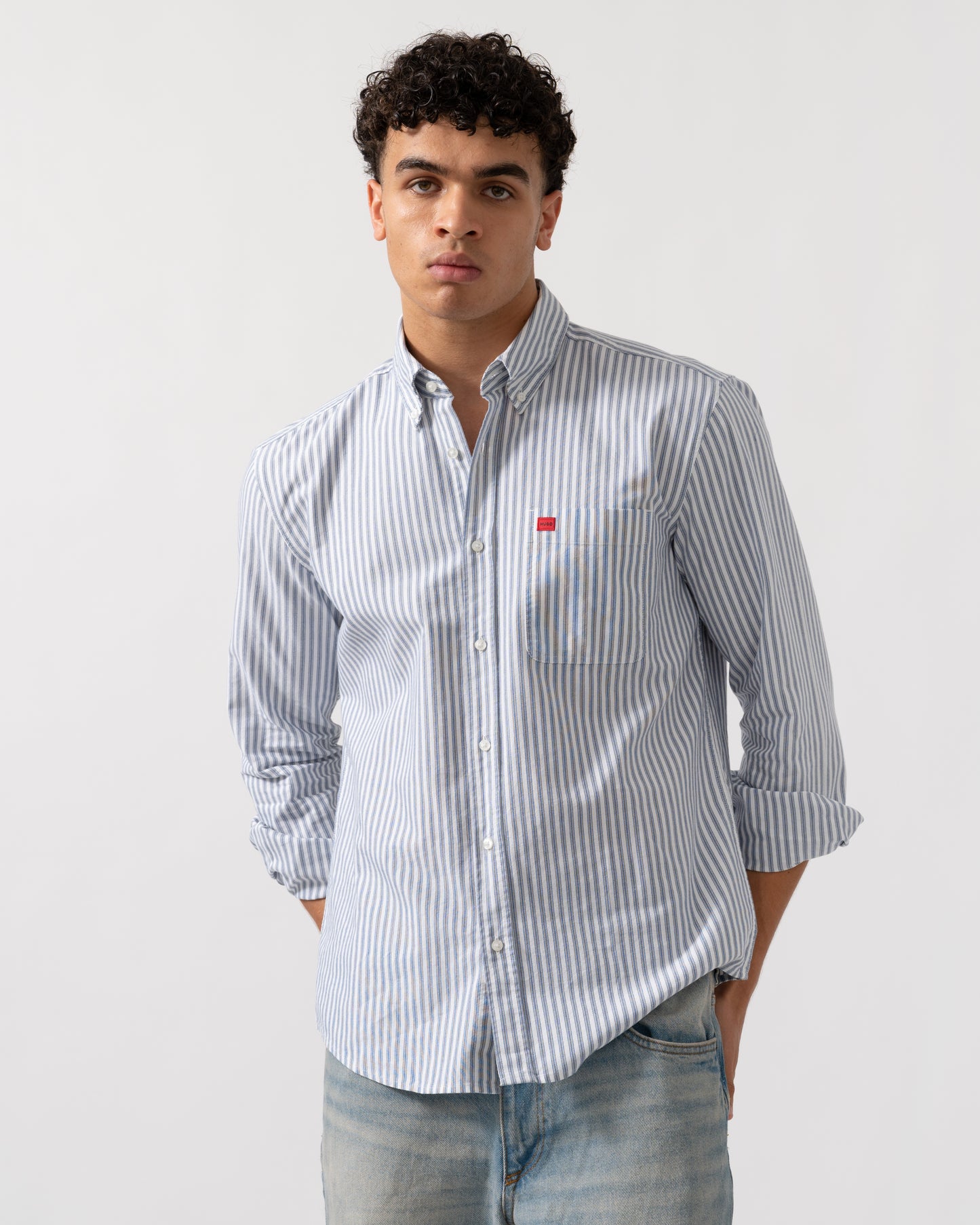 HUGO Evito Slim Fit Mens Long Sleeved Shirt