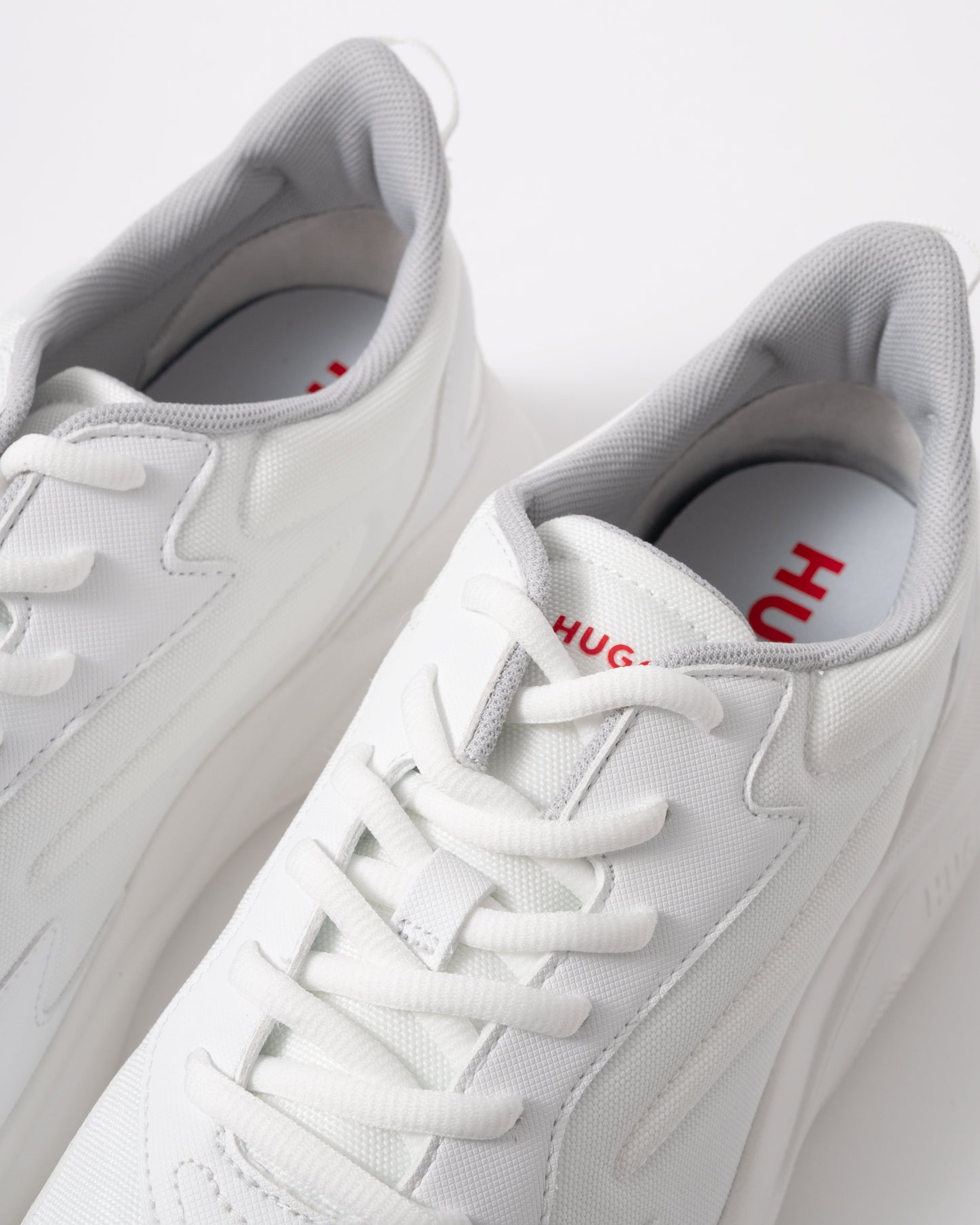 HUGO Leon_Runn_cvpu_N Mens Trainers - Open White 116