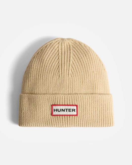 Hunter Acksley Ribbed Beanie - Gravel
