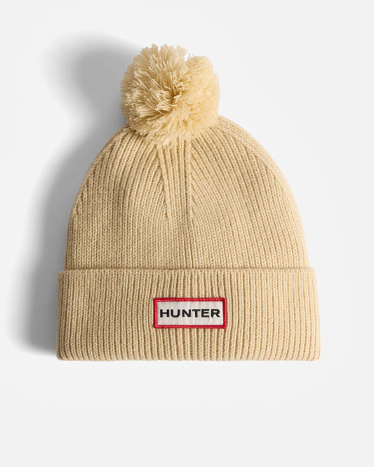 Hunter Brenig Ribbed Pom Beanie - Gravel