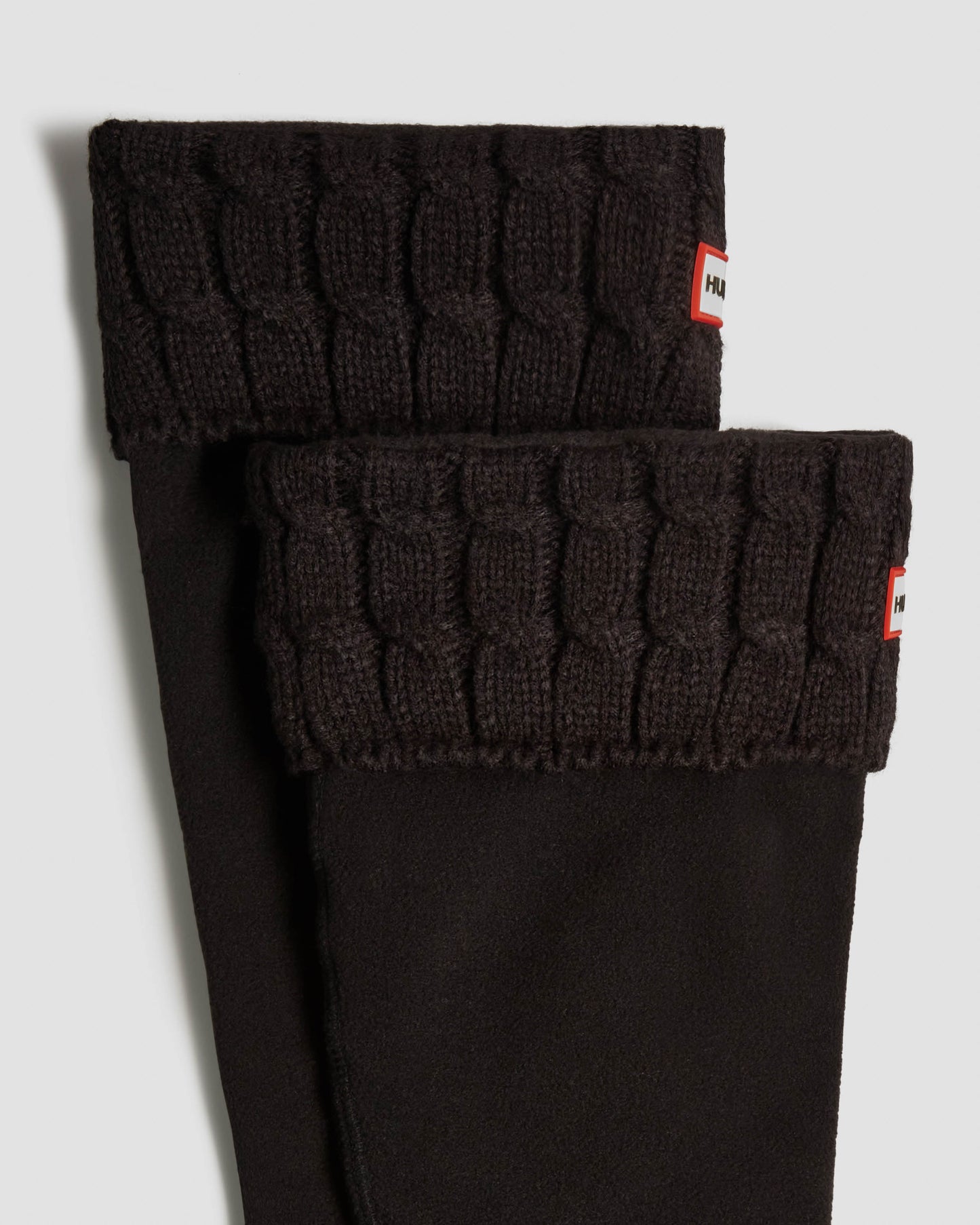 Hunter 6 Stitch Cable Tall Boot Sock - Black