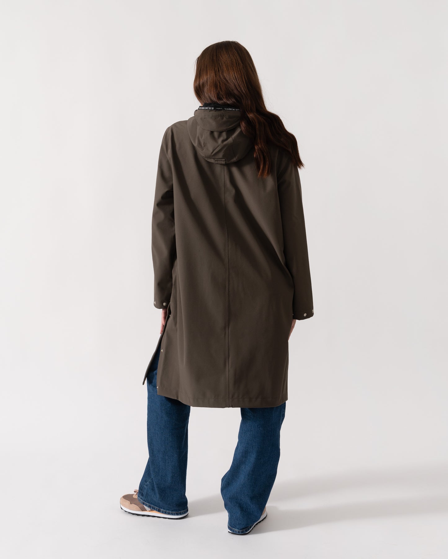 Ilse Jacobsen Daybreak Womens Long Softshell Raincoat - Wren 259