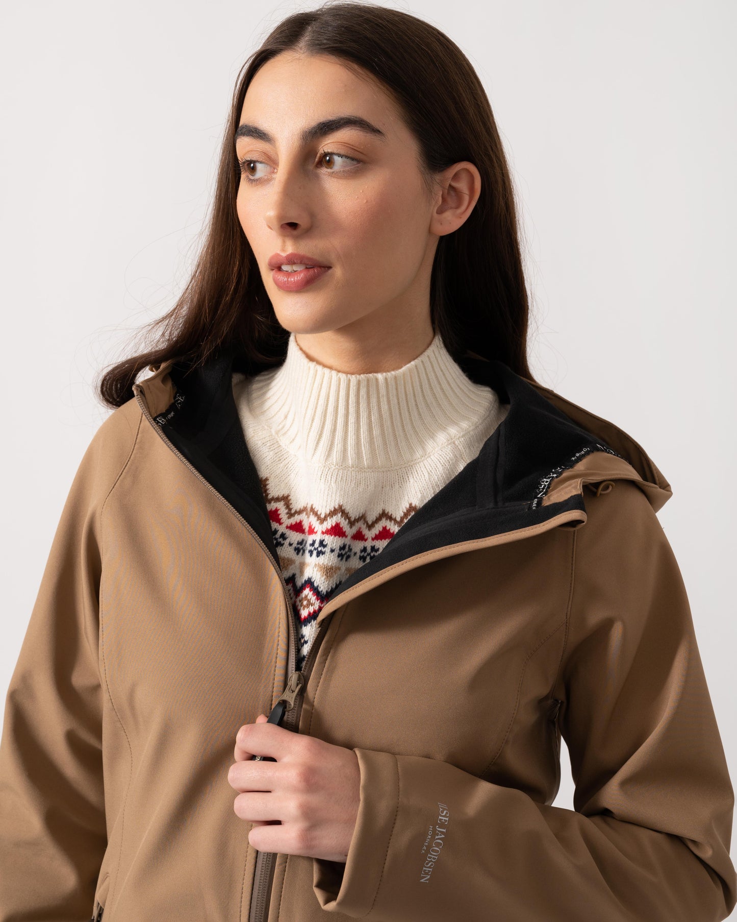Ilse Jacobsen Daybreak Womens Softshell Raincoat - Mocca 248