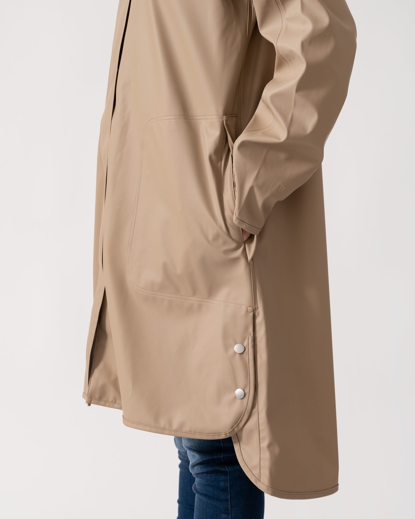 Ilse Jacobsen Rain Womens A-Line Rubberised Raincoat - Wheat 222
