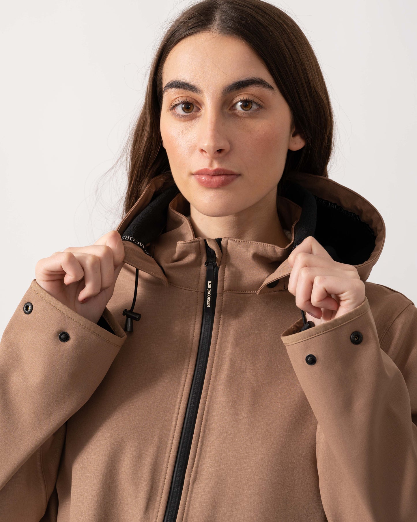 Ilse Jacobsen Rain Womens A-Line Softshell Raincoat - Mocca 248