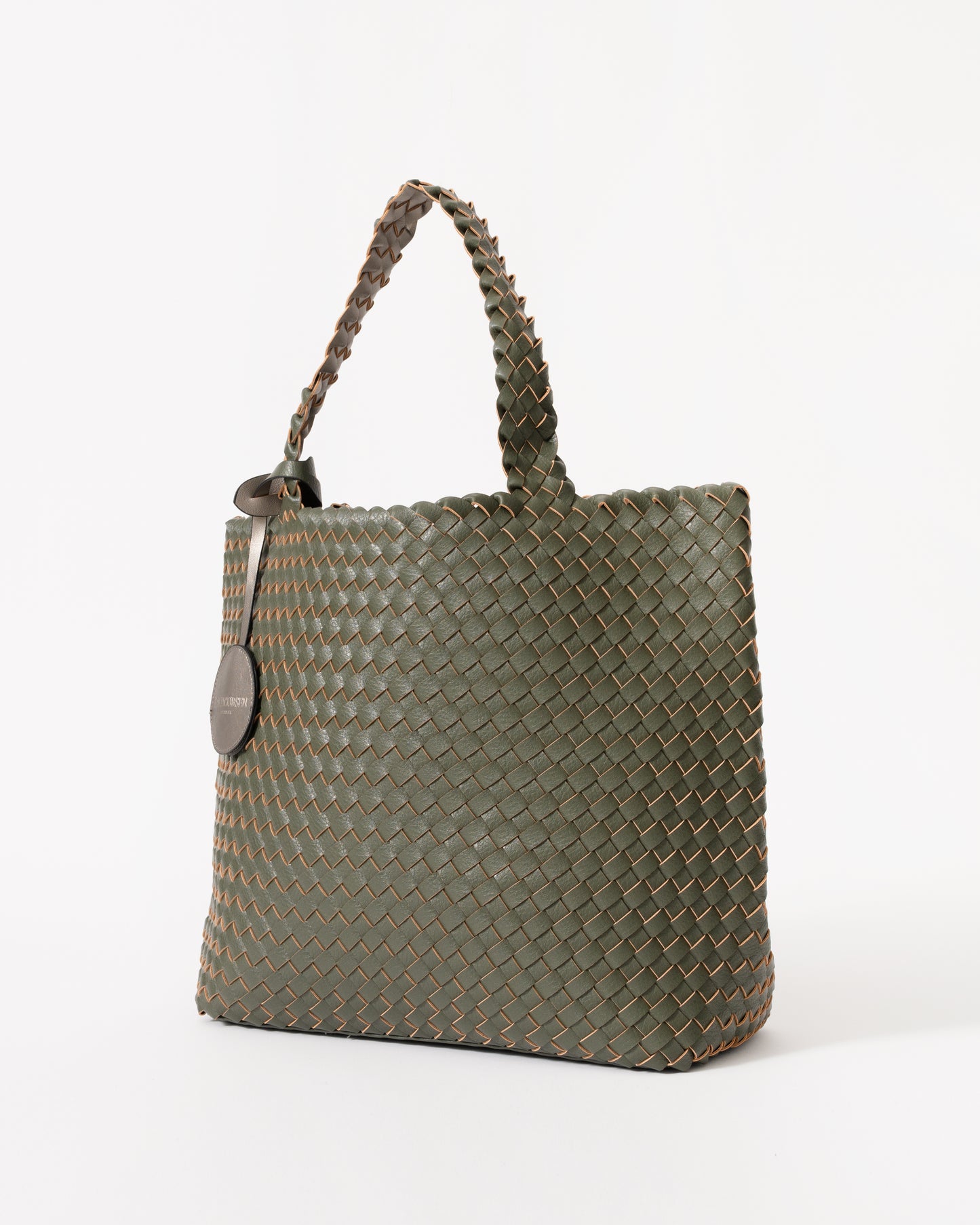 Ilse Jacobsen Reversable Womens Braided Shopper - Army Gun Metal 410718