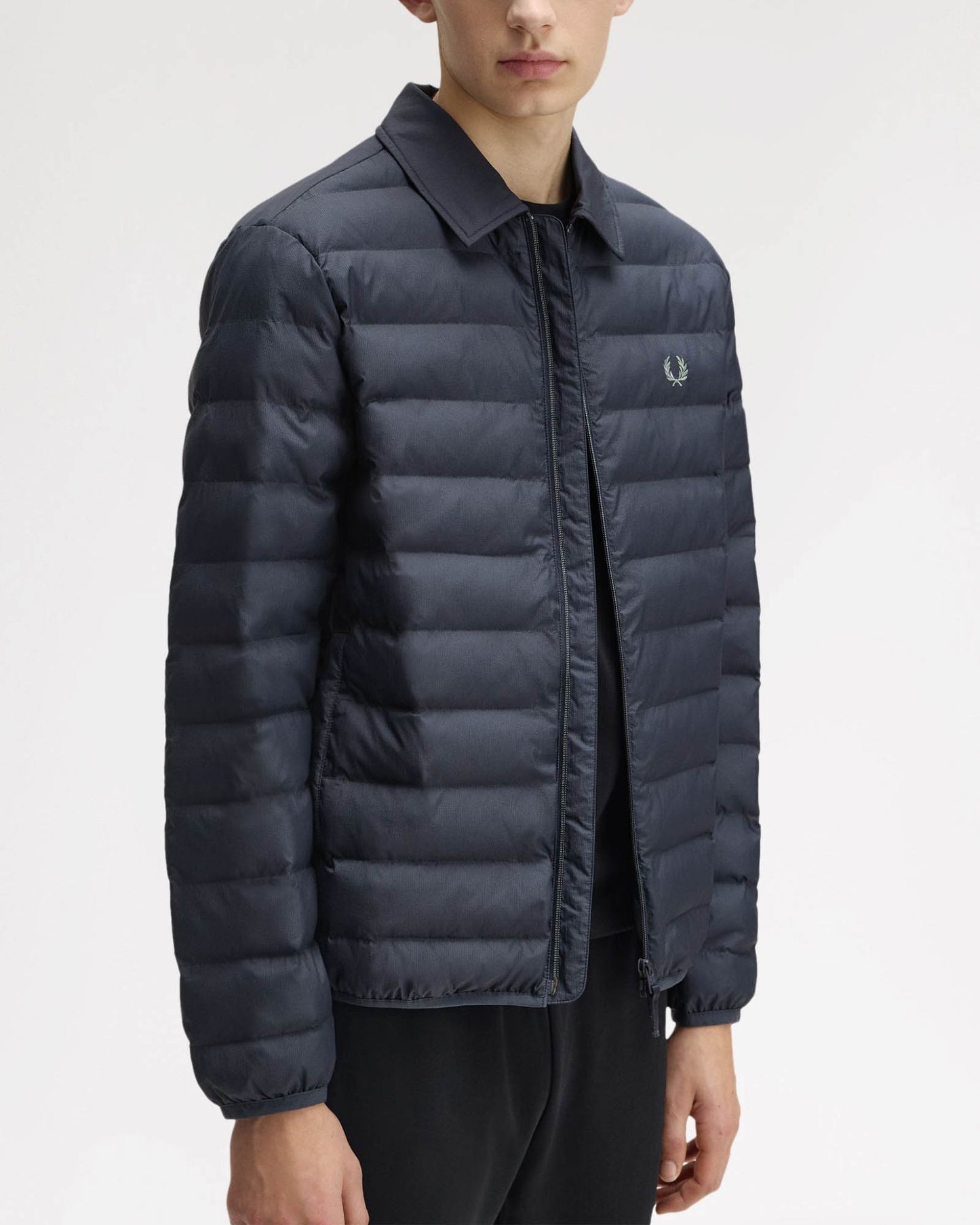 Fred Perry Mens Collared Insulated Jacket - Dark Airforce 738