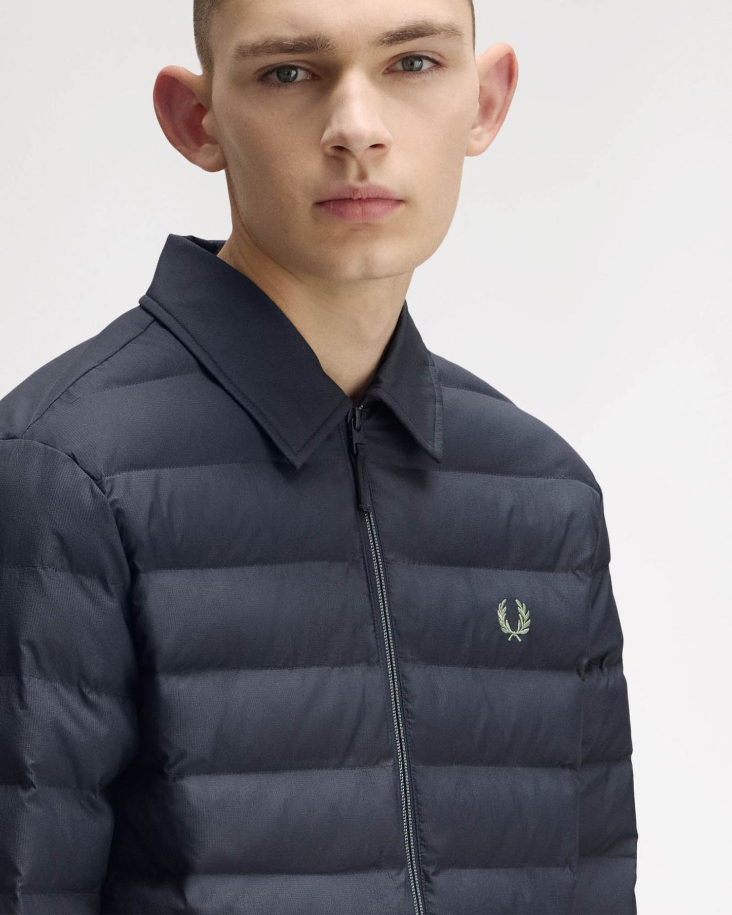 Fred Perry Mens Collared Insulated Jacket - Dark Airforce 738