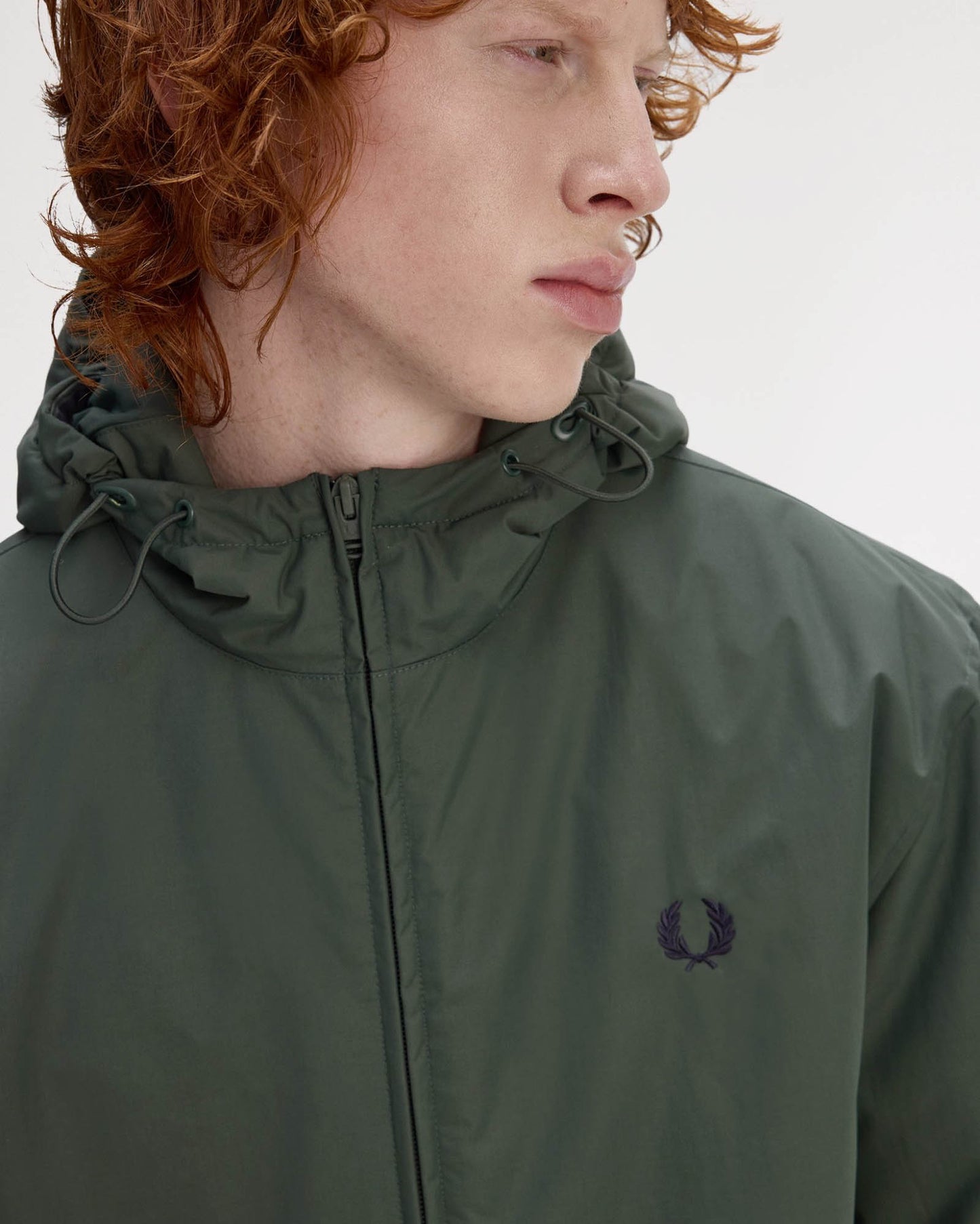 Fred Perry Mens Hooded Brentham Jacket - Court Green X89
