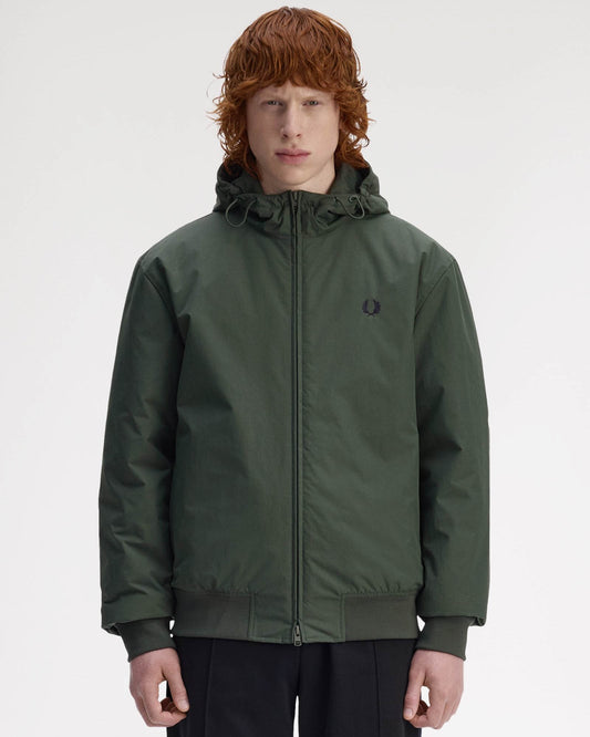 Fred Perry Mens Hooded Brentham Jacket - Court Green X89