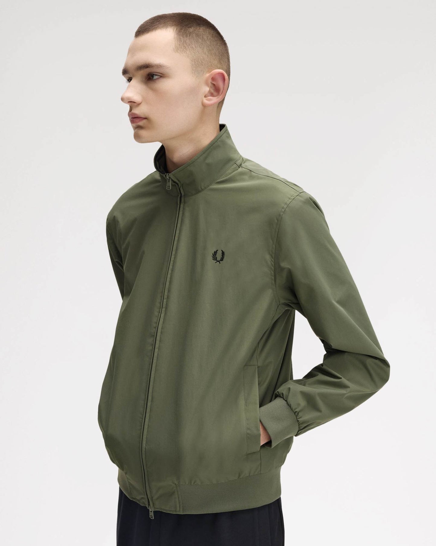 Fred Perry Mens Brentham Jacket - Laurel Wreath Green X21