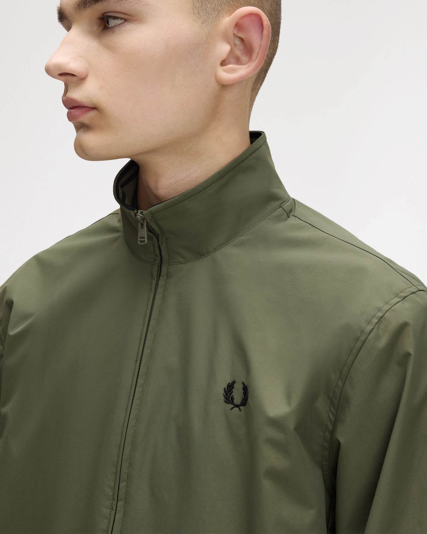 Fred Perry Mens Brentham Jacket - Laurel Wreath Green X21