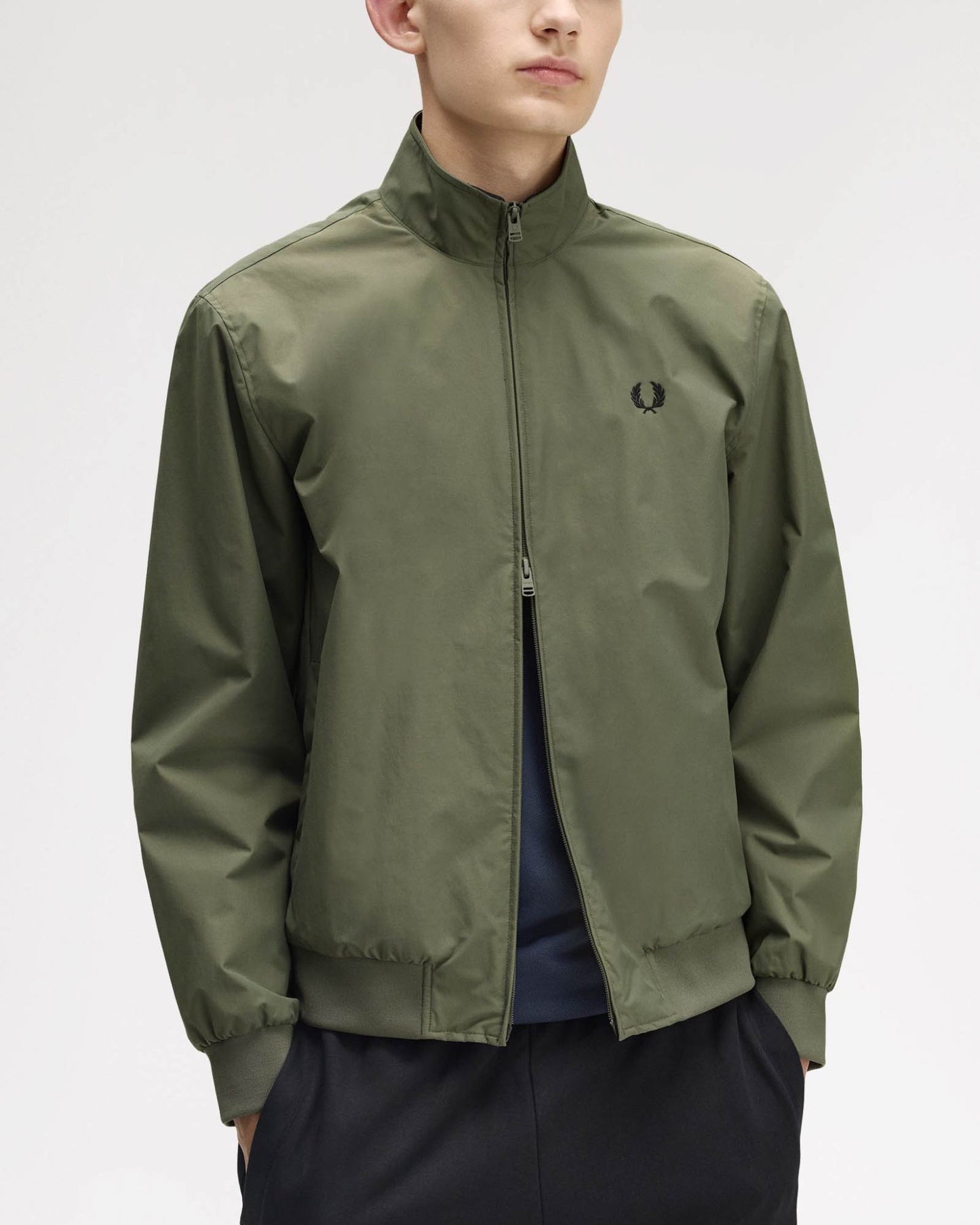 Fred Perry Mens Brentham Jacket - Laurel Wreath Green X21