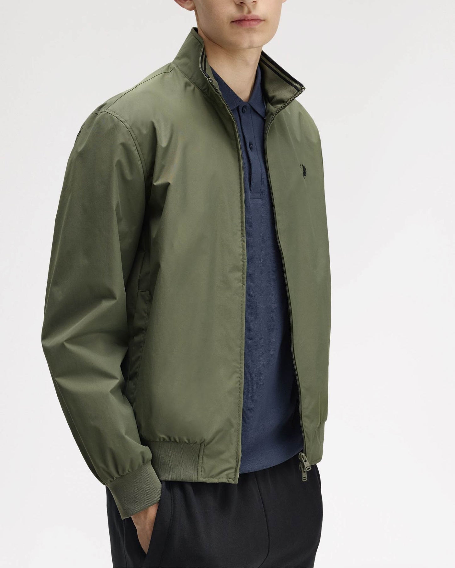 Fred Perry Mens Brentham Jacket - Laurel Wreath Green X21