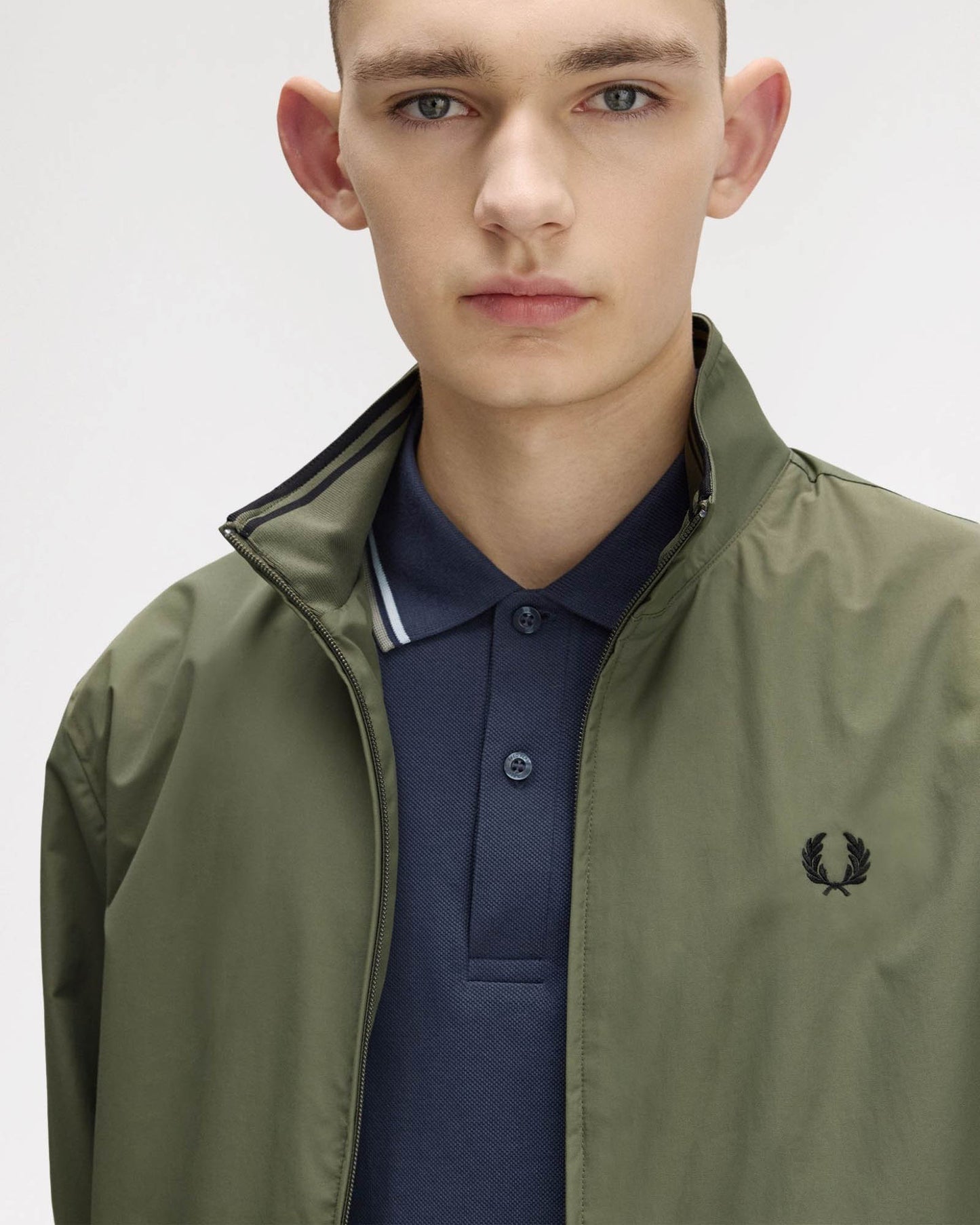 Fred Perry Mens Brentham Jacket - Laurel Wreath Green X21