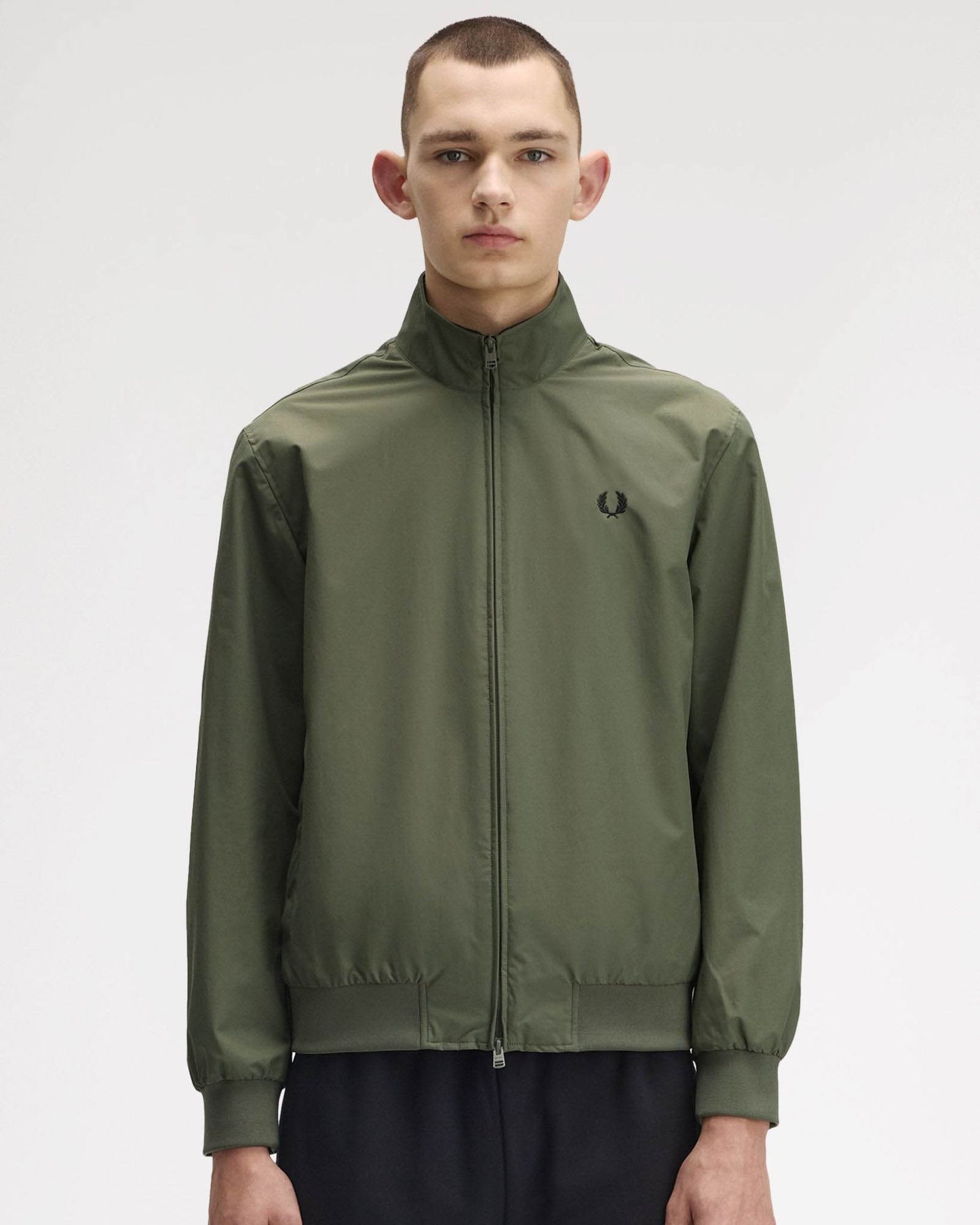 Fred Perry Mens Brentham Jacket - Laurel Wreath Green X21