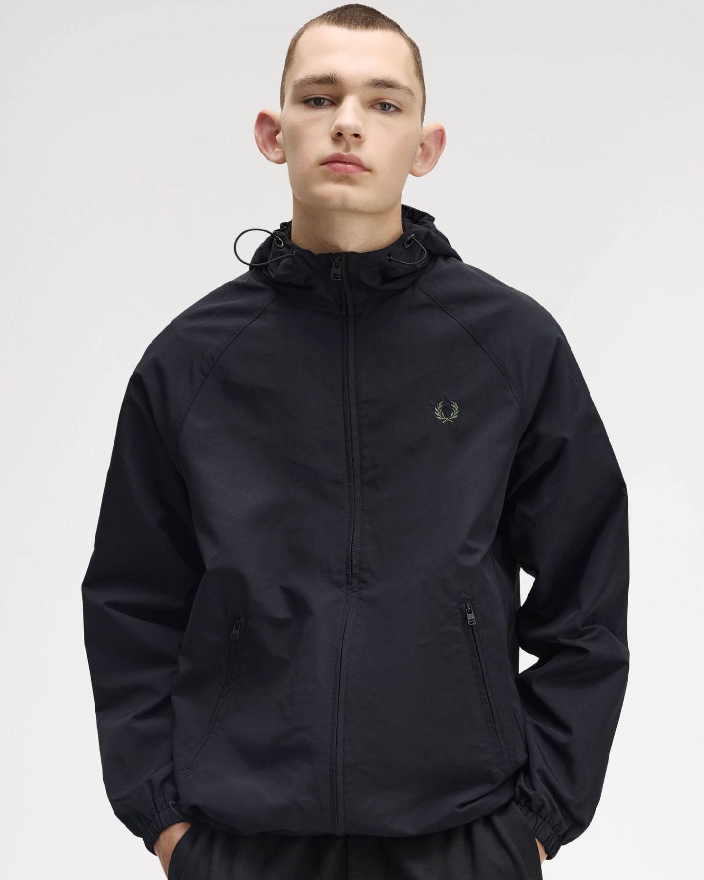 Fred Perry Mens Hooded Shell Jacket - Black 102