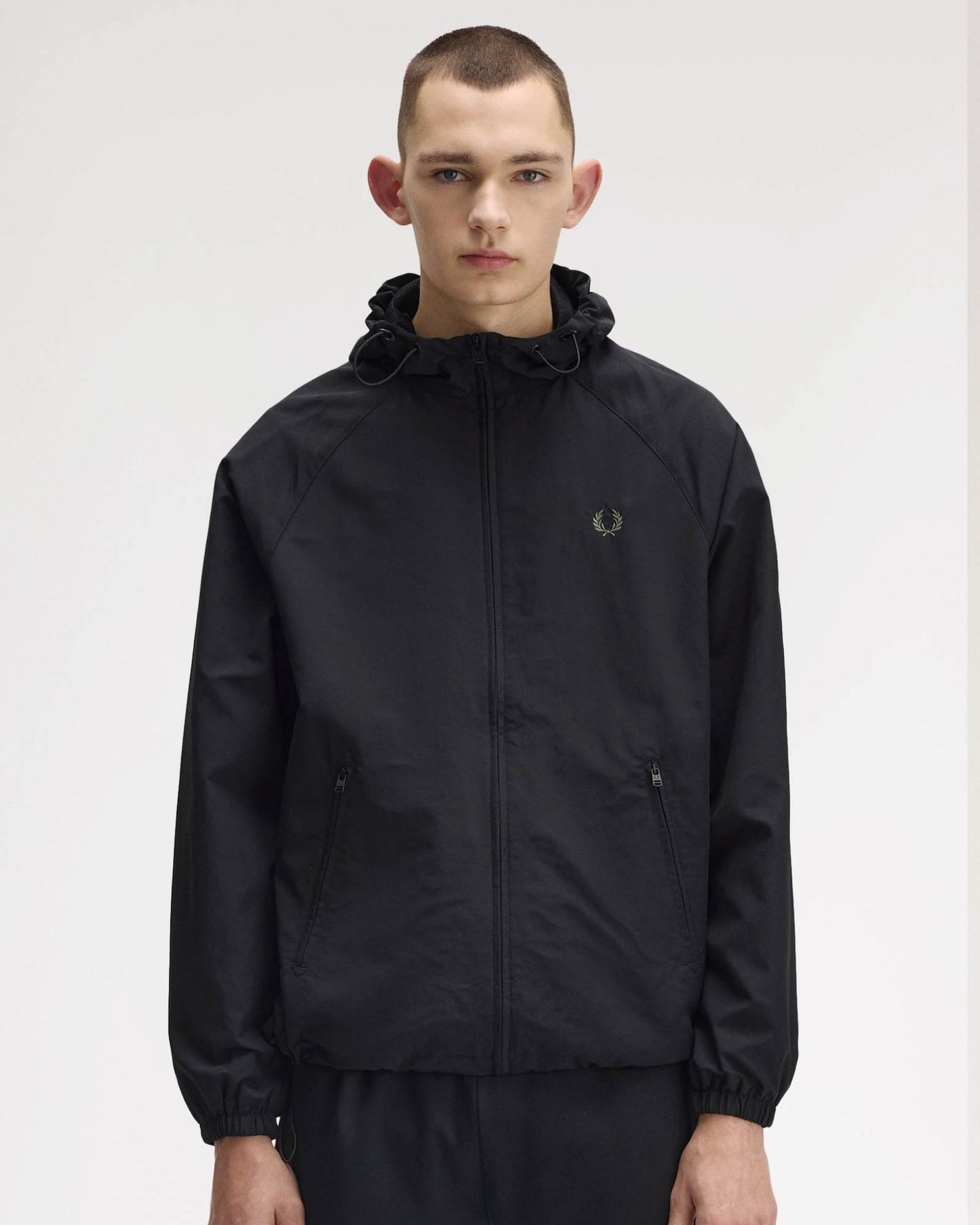Fred Perry Mens Hooded Shell Jacket - Black 102
