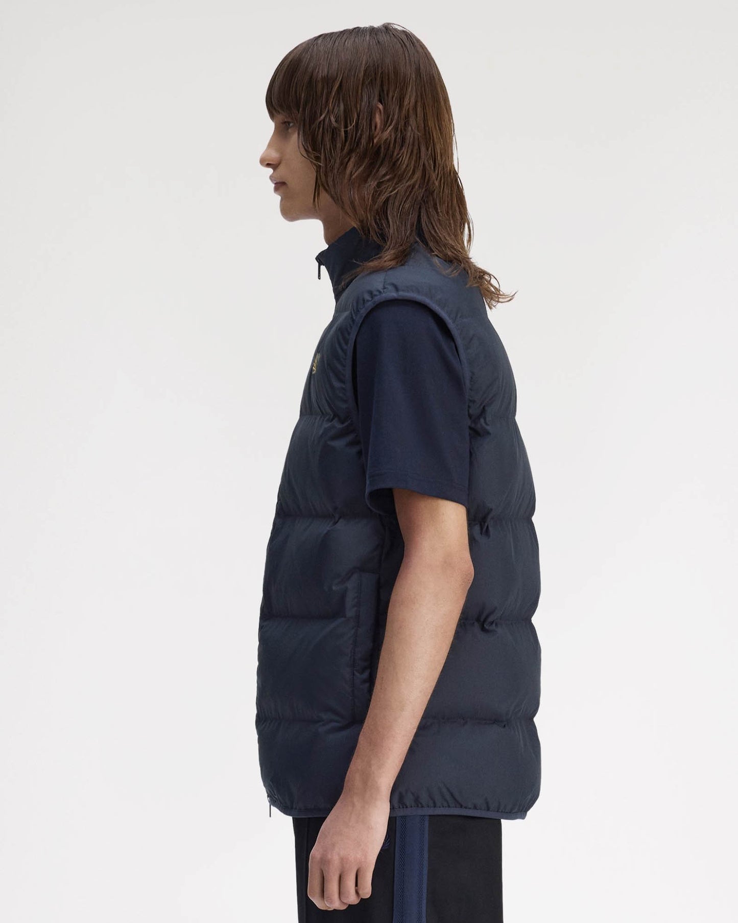 Fred Perry Mens Padded Gilet - Navy 608