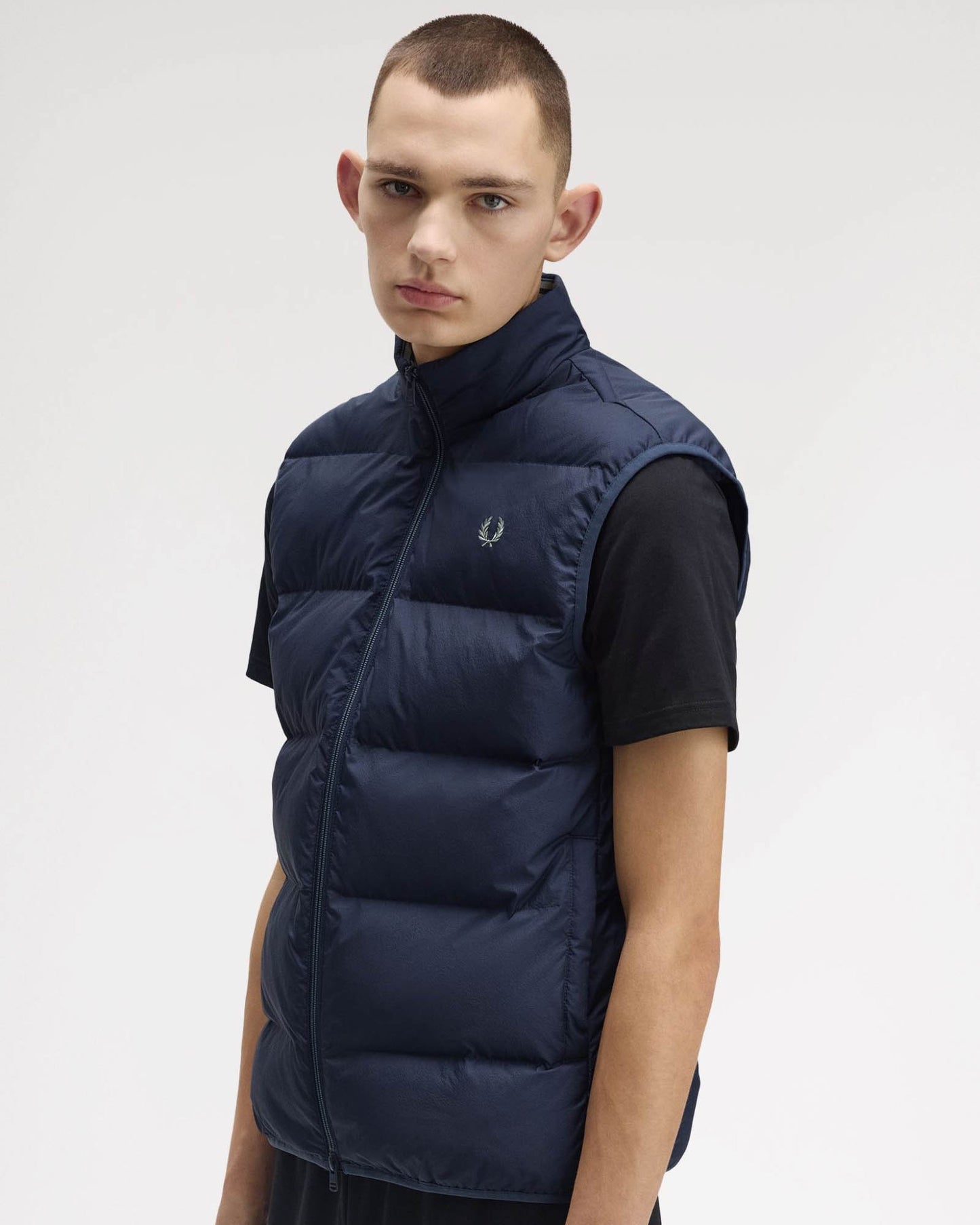Fred Perry Mens Padded Gilet - Dark Airforce 738