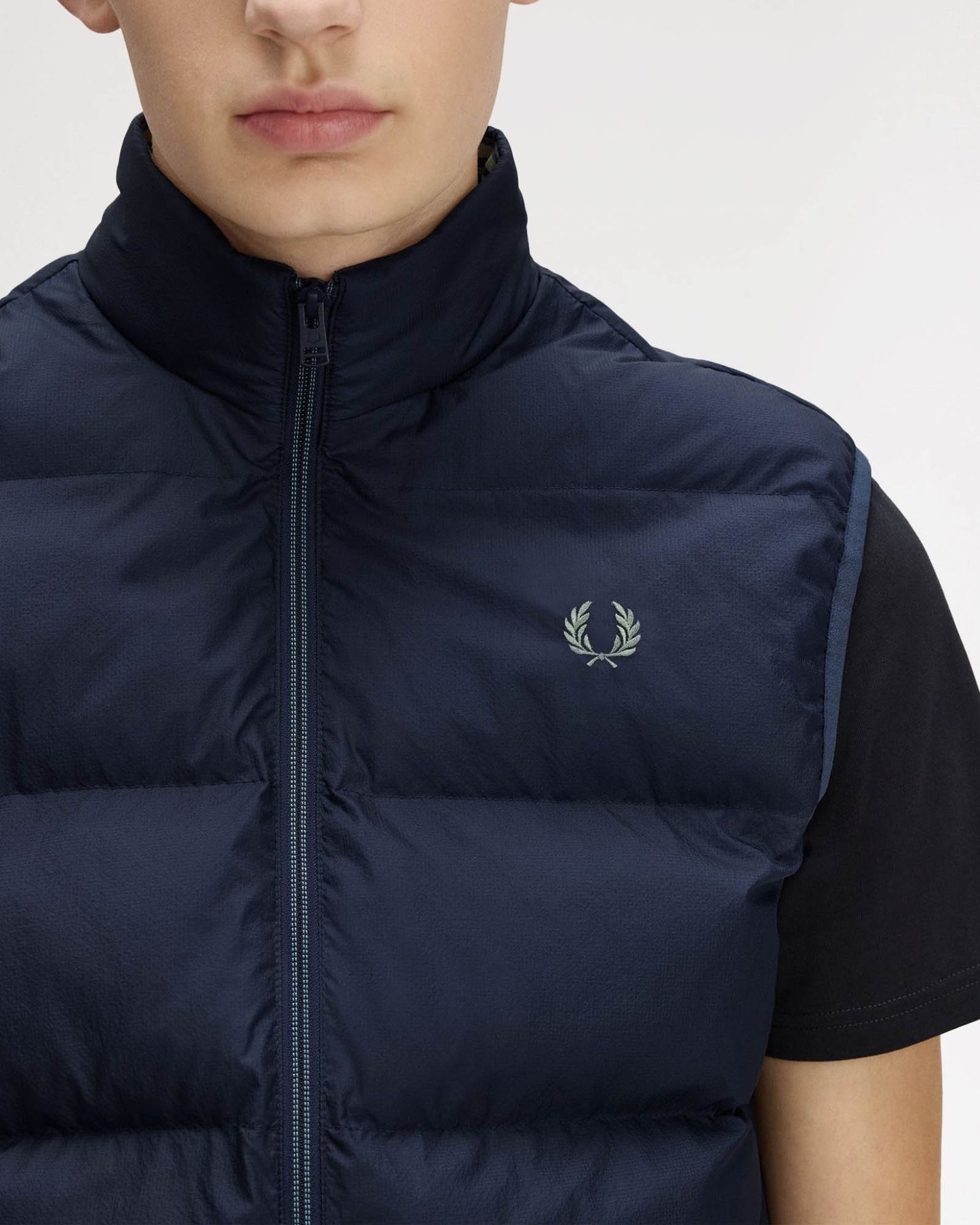 Fred Perry Mens Padded Gilet - Dark Airforce 738