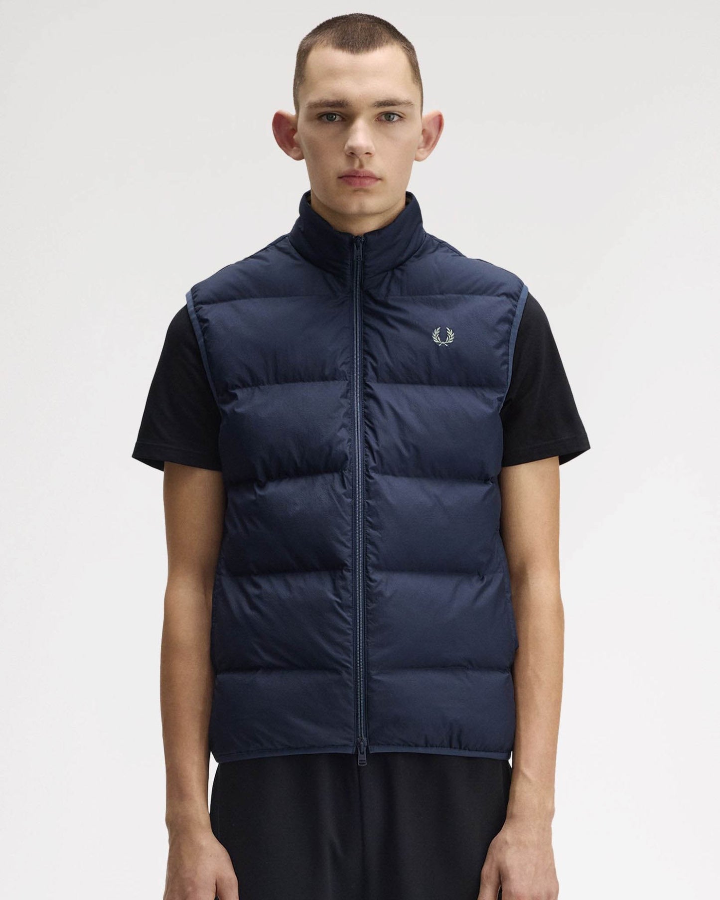 Fred Perry Mens Padded Gilet - Dark Airforce 738