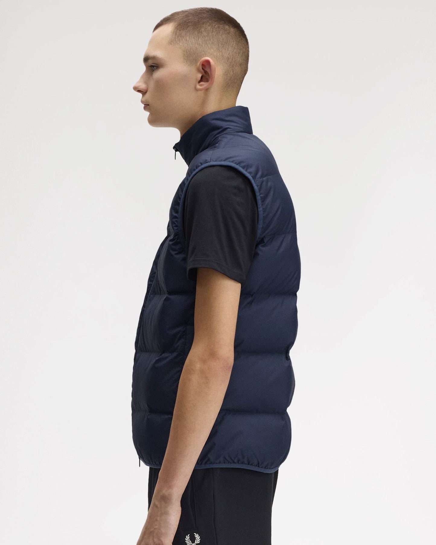 Fred Perry Mens Padded Gilet - Dark Airforce 738