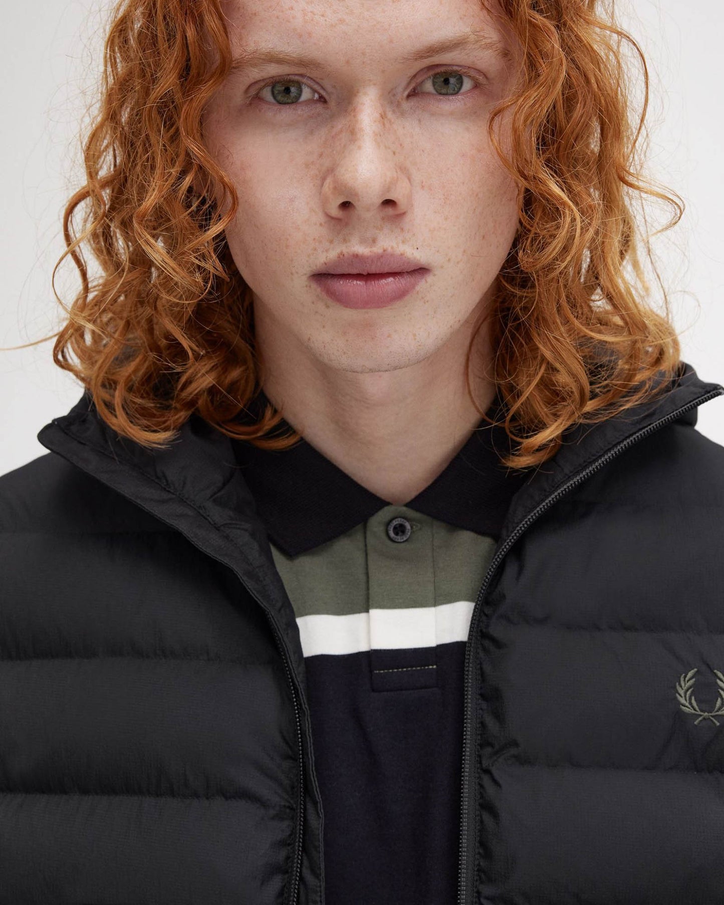 Fred Perry Mens Hooded Padded Jacket - Black 184