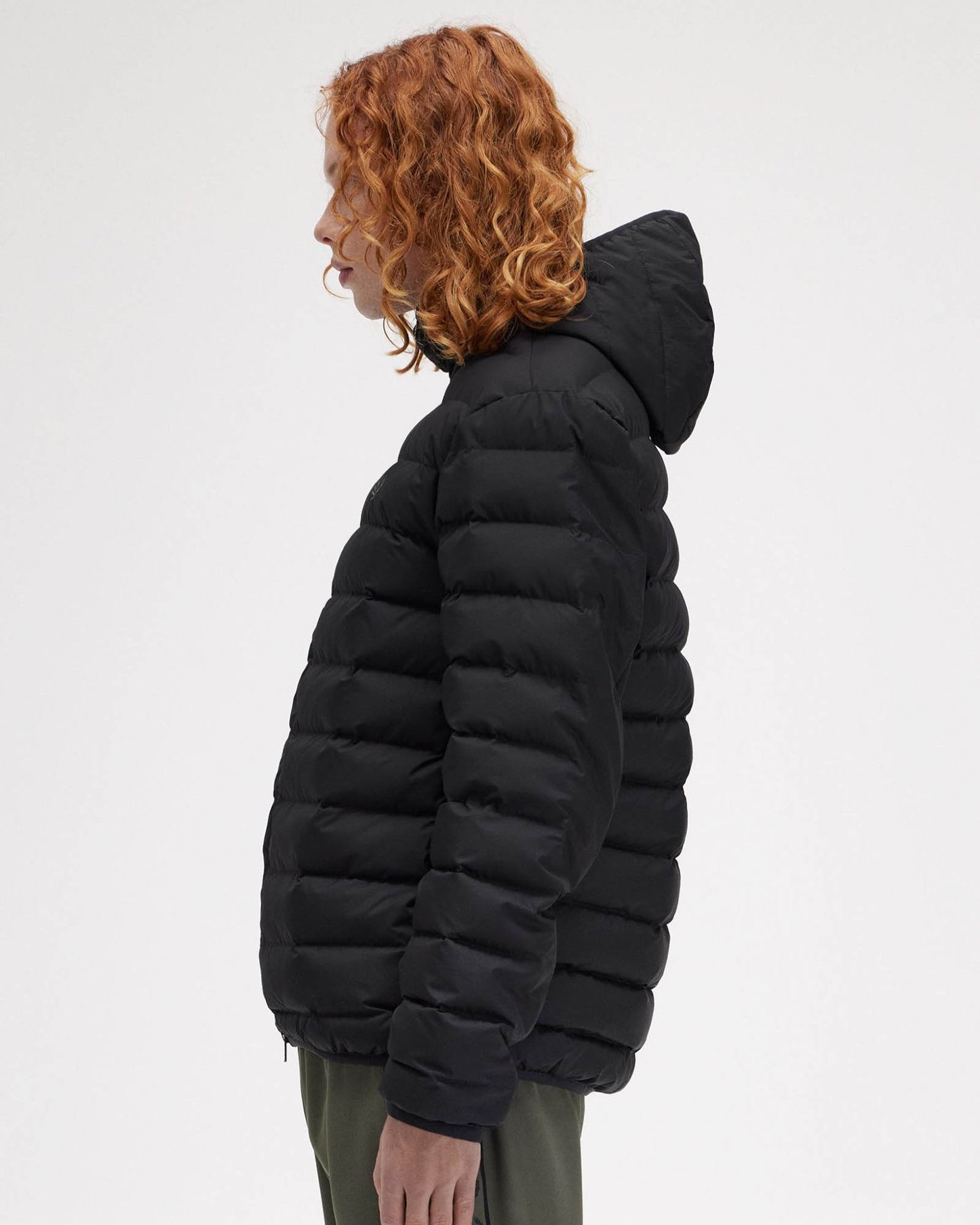 Fred Perry Mens Hooded Padded Jacket - Black 184