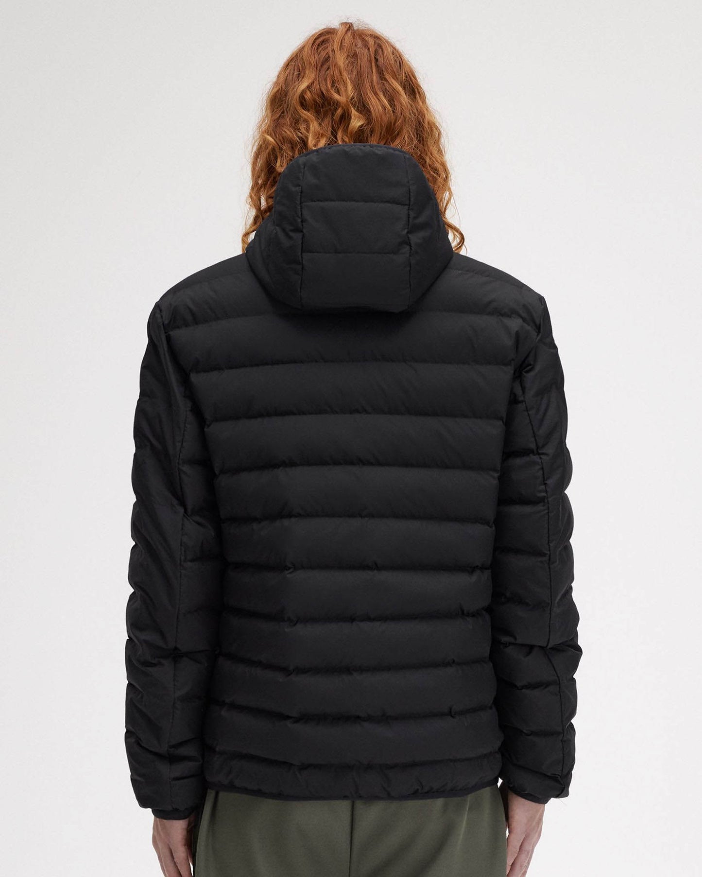Fred Perry Mens Hooded Padded Jacket - Black 184